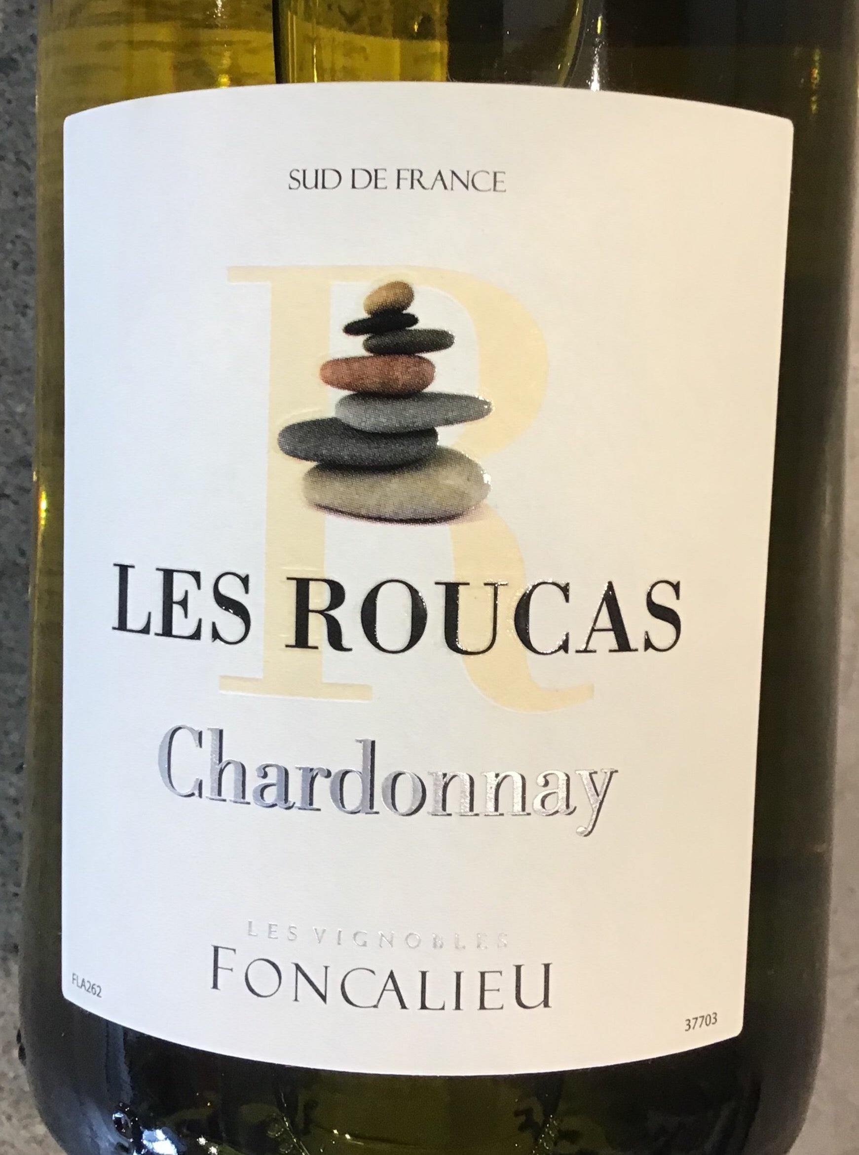 Les Vignobles Foncalieu 'Les Roucas' 2018 Light - bodied Chardonnay