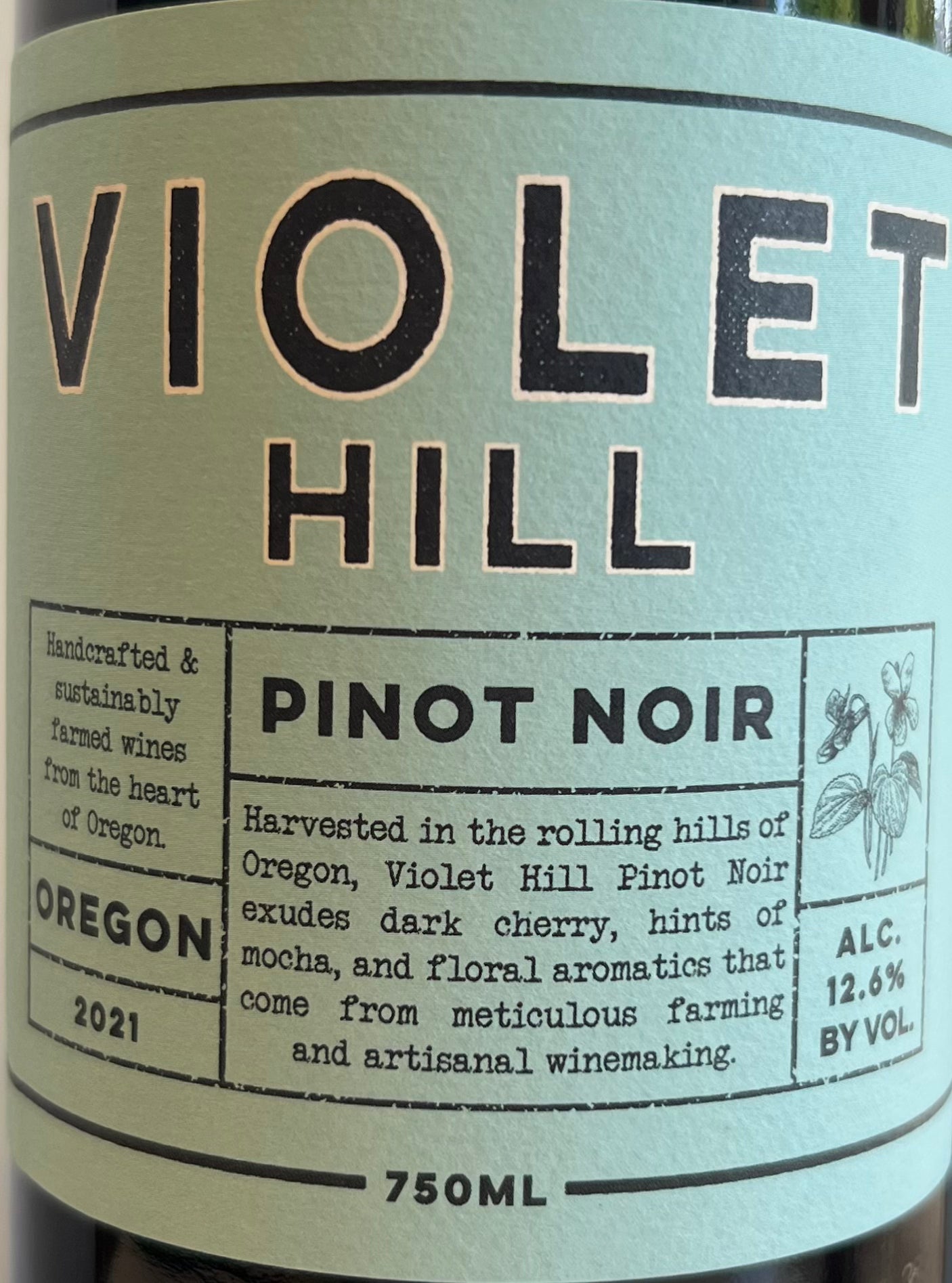 Violet Hill Premium Pinot Noir Wine - 2021 Vintage