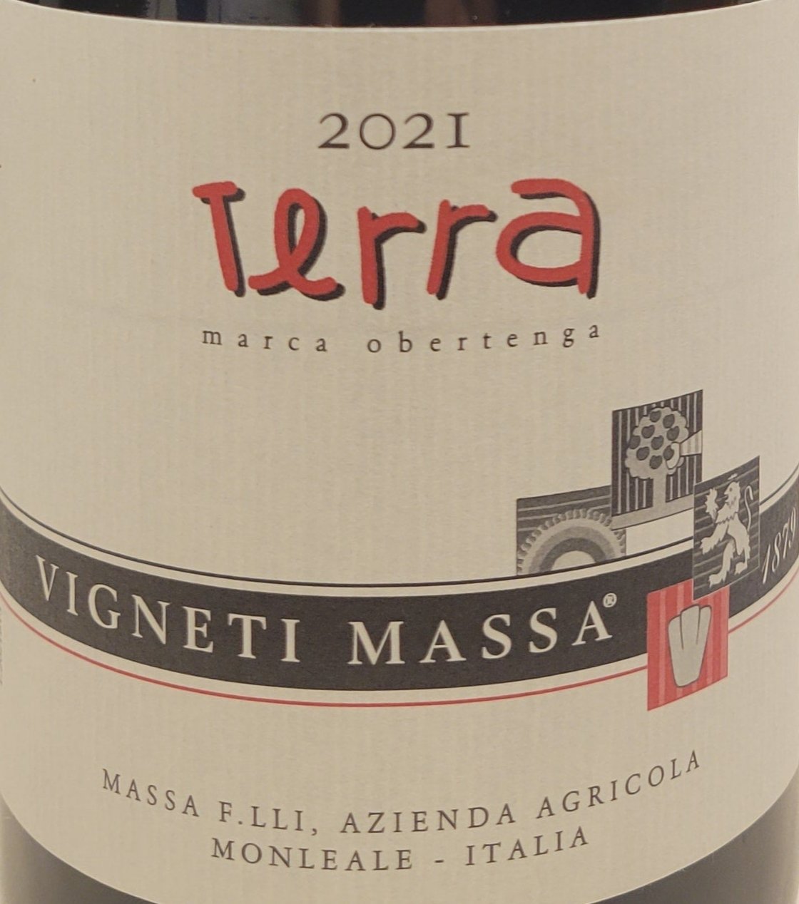 2021 Vigneti Massa 'Terra' Premium Barbera Wine