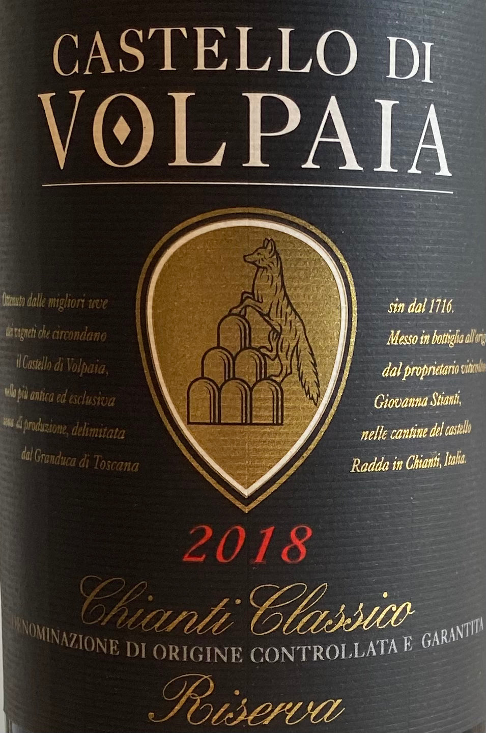 Volpaia Chianti Classico Reserve Red Wine - 2018 Vintage