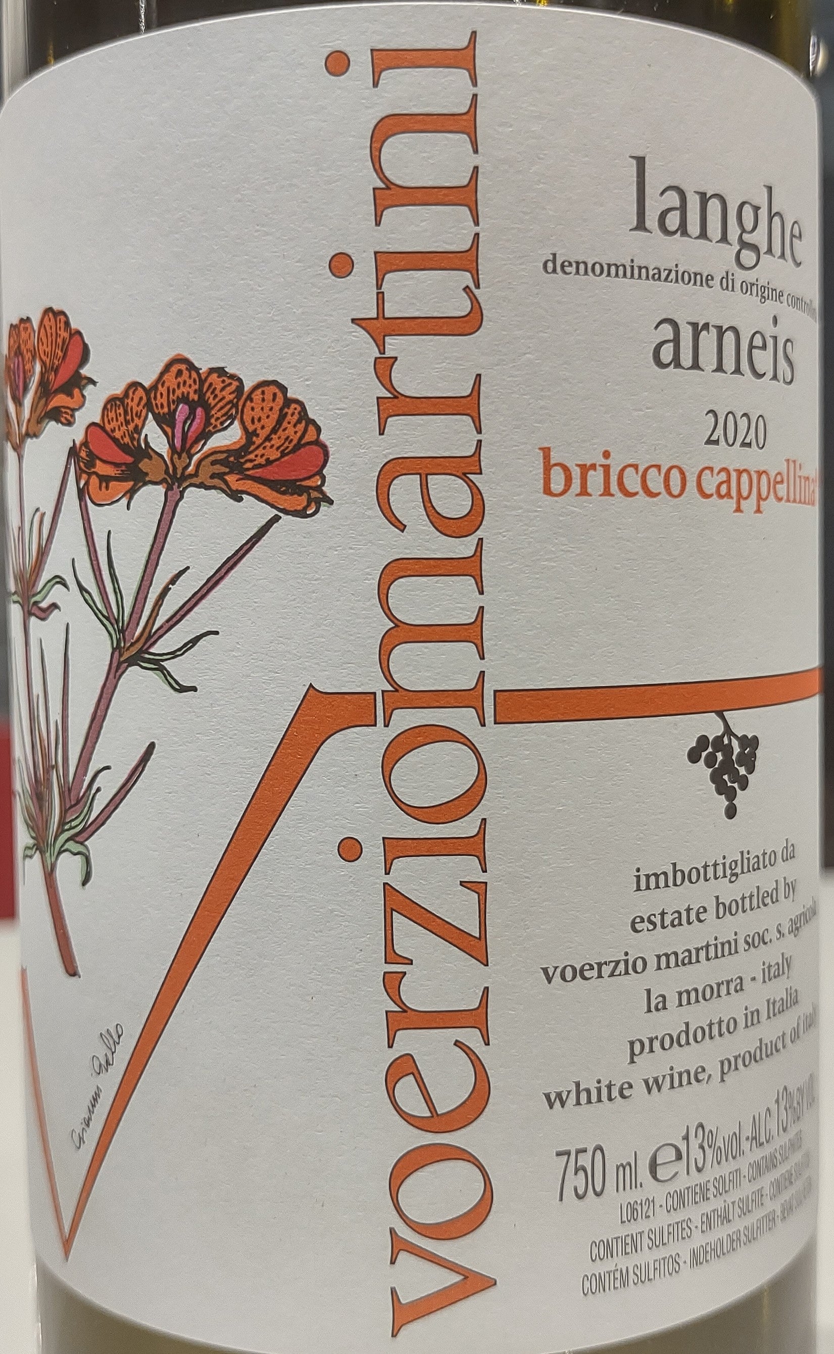 VoerzioMartini Premium 'Bricco Cappellina' Arneis White Wine