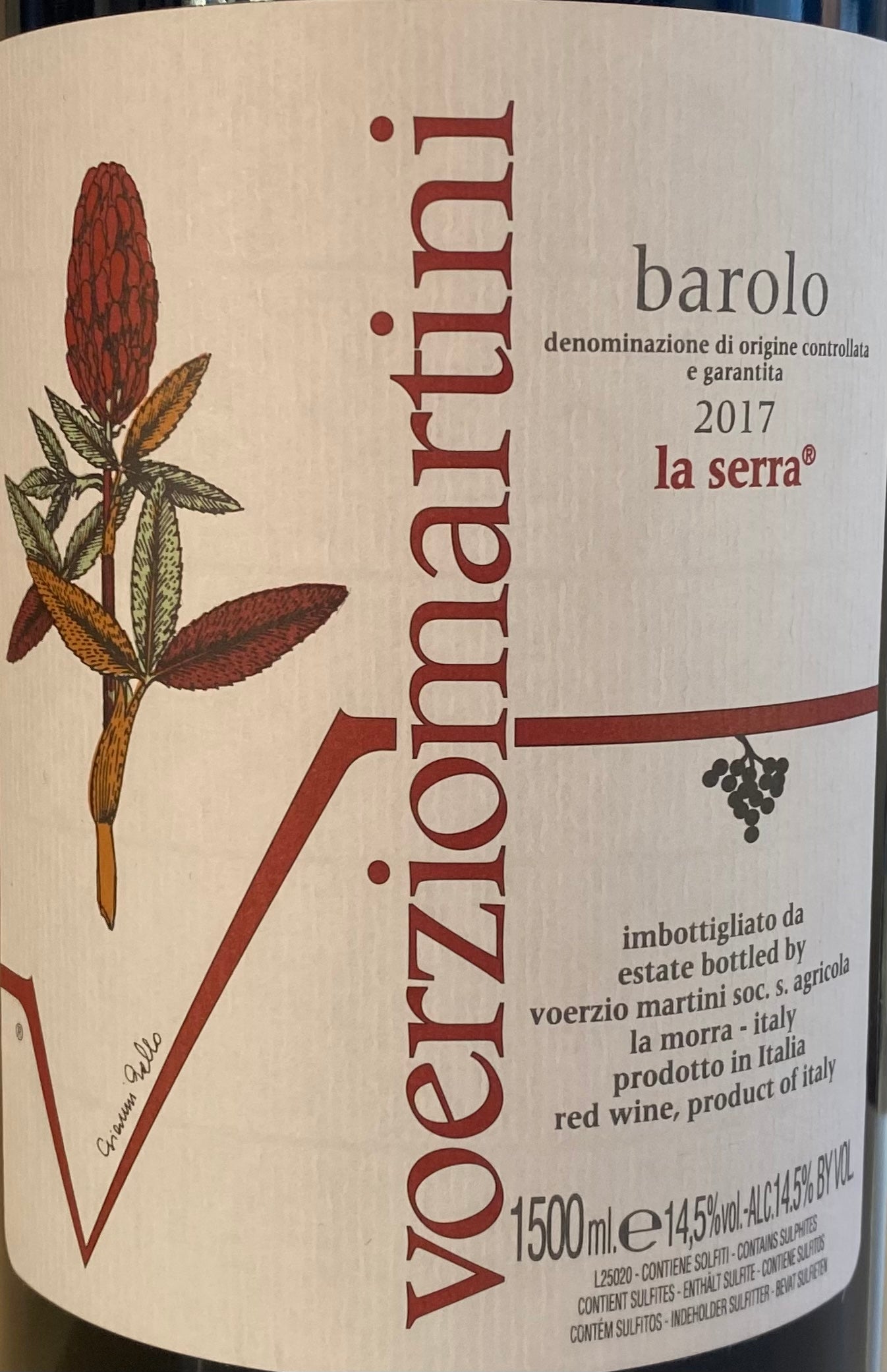 Voerzio Martini 'La Serra' Barolo Wine Magnum Bottle