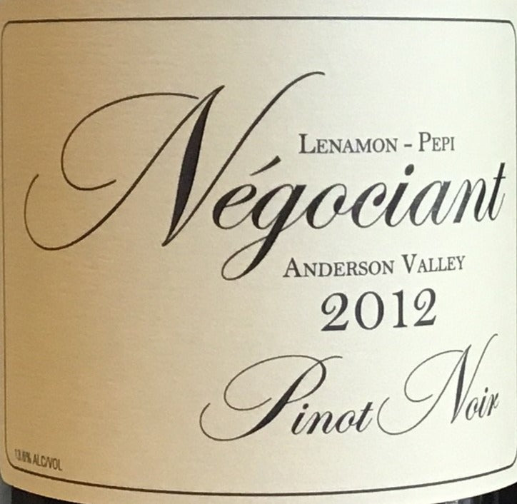 2012 Lenamon - Pepi 'Negociant' Premium Pinot Noir from Anderson Valley, California