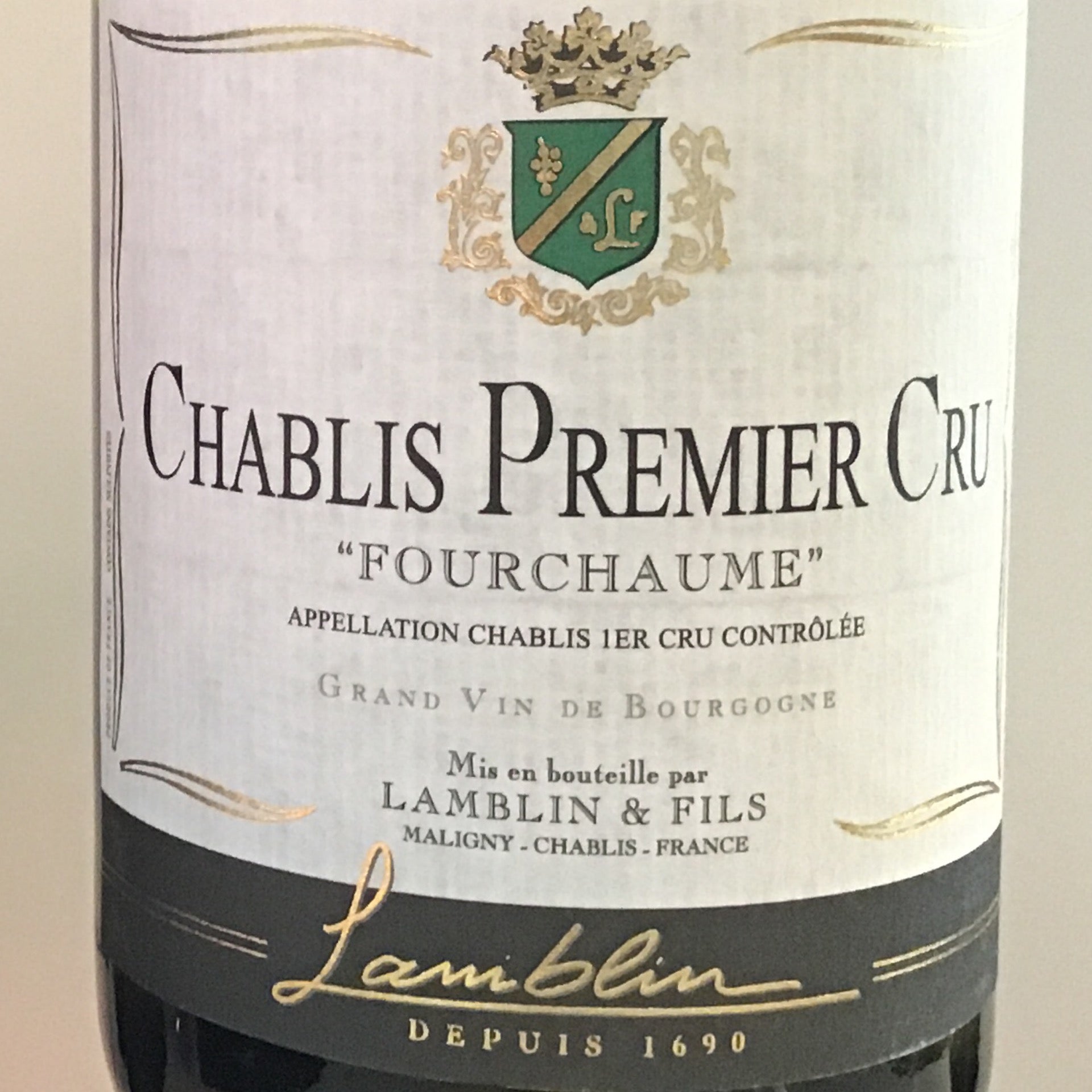 2018 Lamblin 'Fourchaume' Chablis Premier Cru Wine