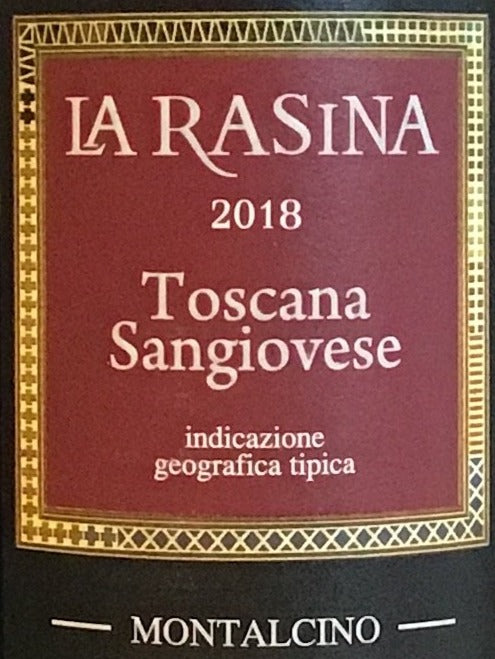 2018 La Rasina - Exquisite Sangiovese from Toscana, Italy