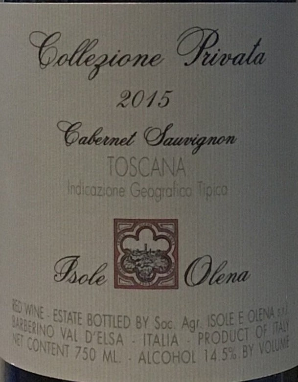 Isole e Olena Private Collection 2015 IGT Cabernet Sauvignon