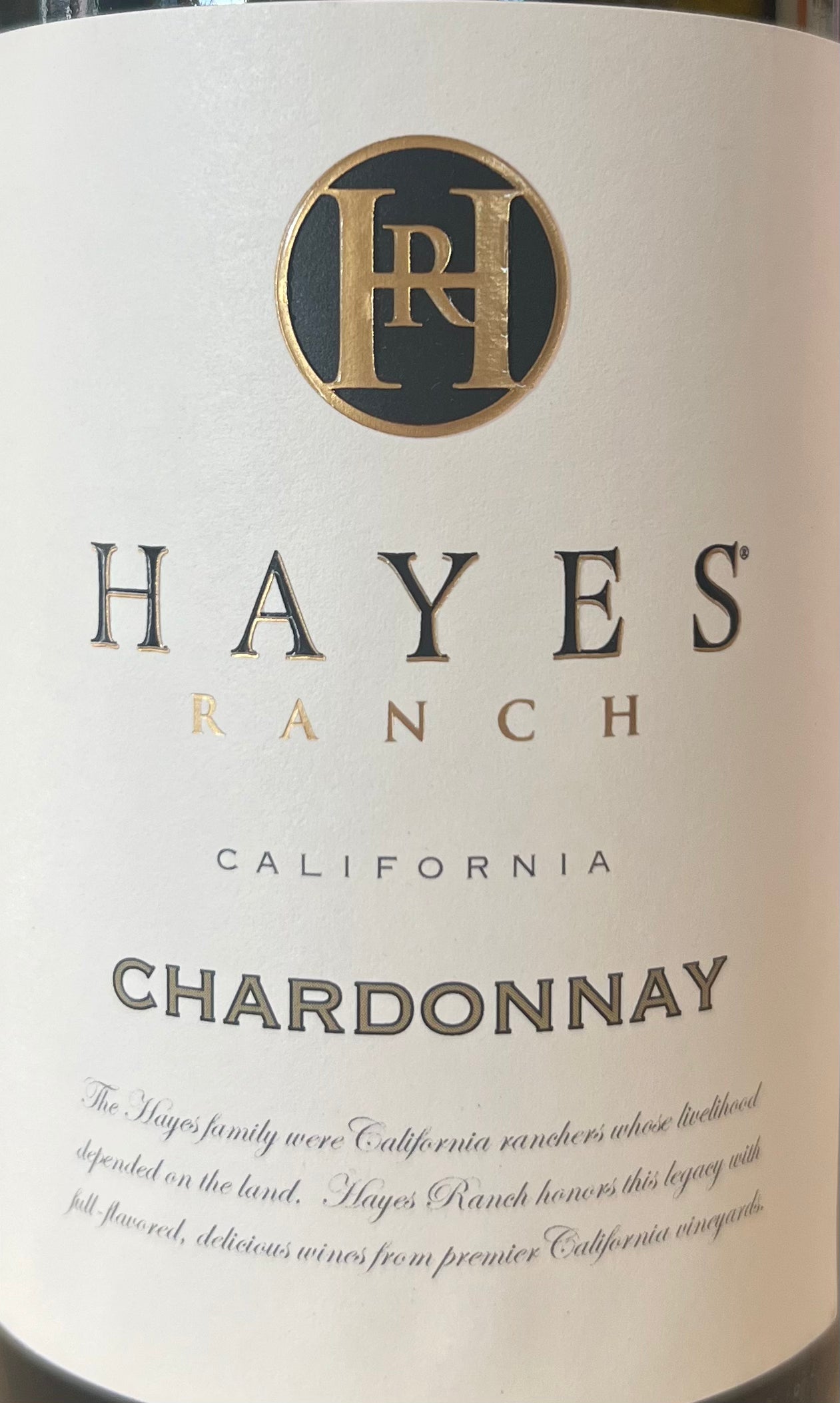 2021 Hayes Ranch Premium California Chardonnay Wine
