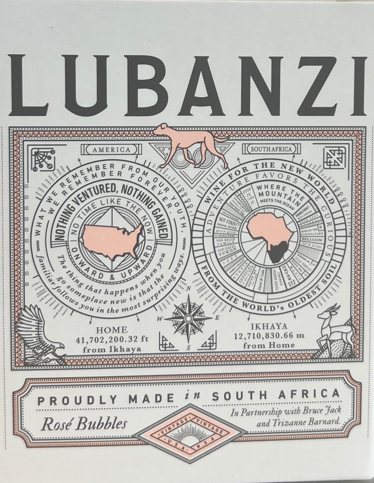4-Pack Lubanzi Cans of Refreshing Rose Bubbles
