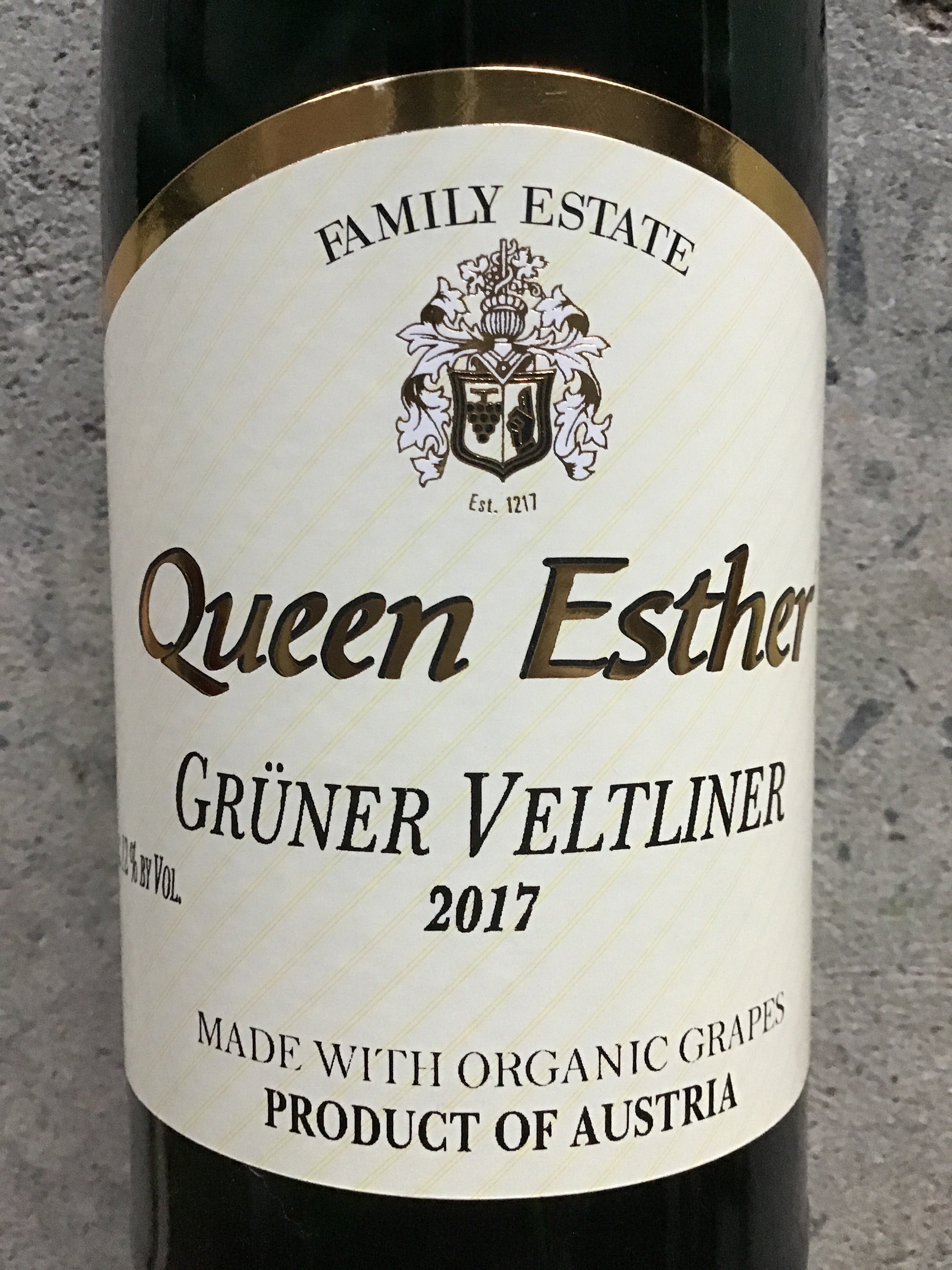 2017 Hafner 'Queen Esther' Premium Gruner Veltliner Wine from Austria