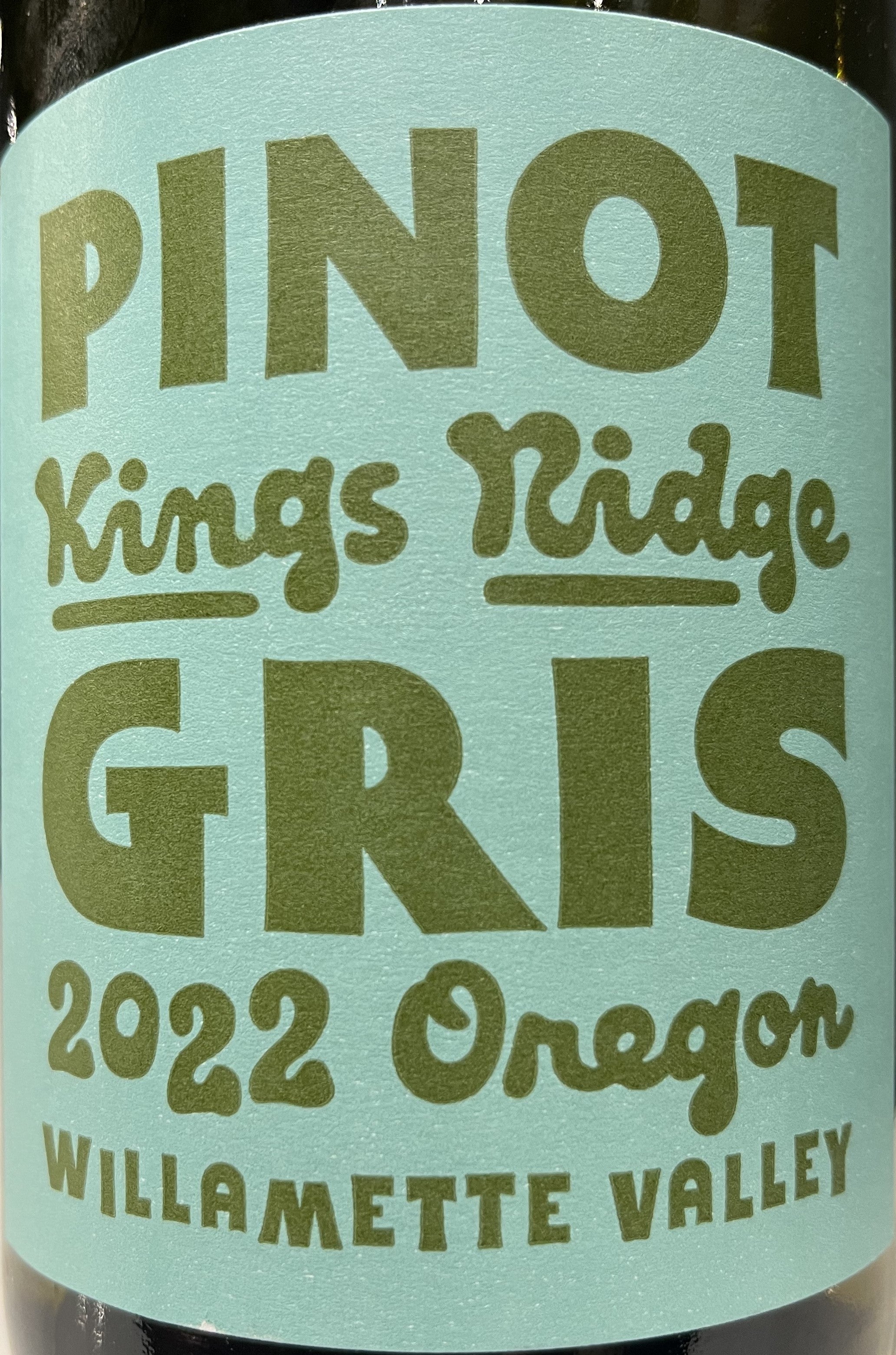 Kings Ridge Premium Pinot Gris Wine from Willamette Valley, Oregon