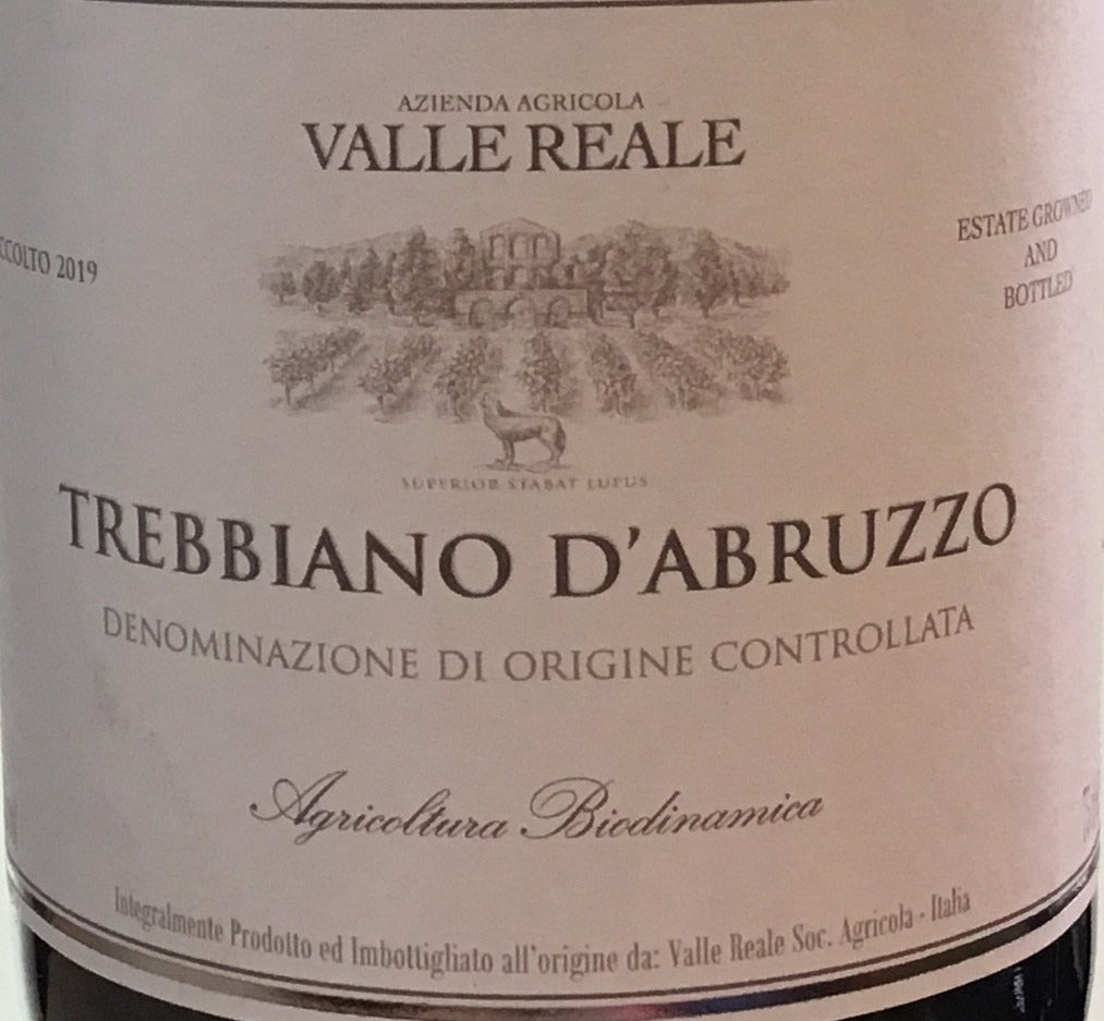 Valle Reale Italian Organic Trebbiano d'Abruzzo Wine