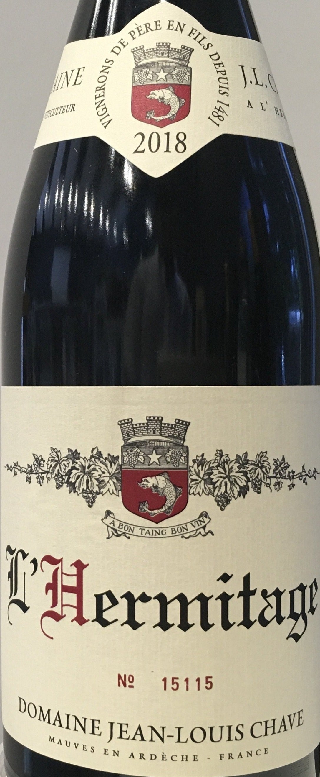 Jean-Louis Chave Red Wine - L'Hermitage Rouge, A Premium French Red Wine