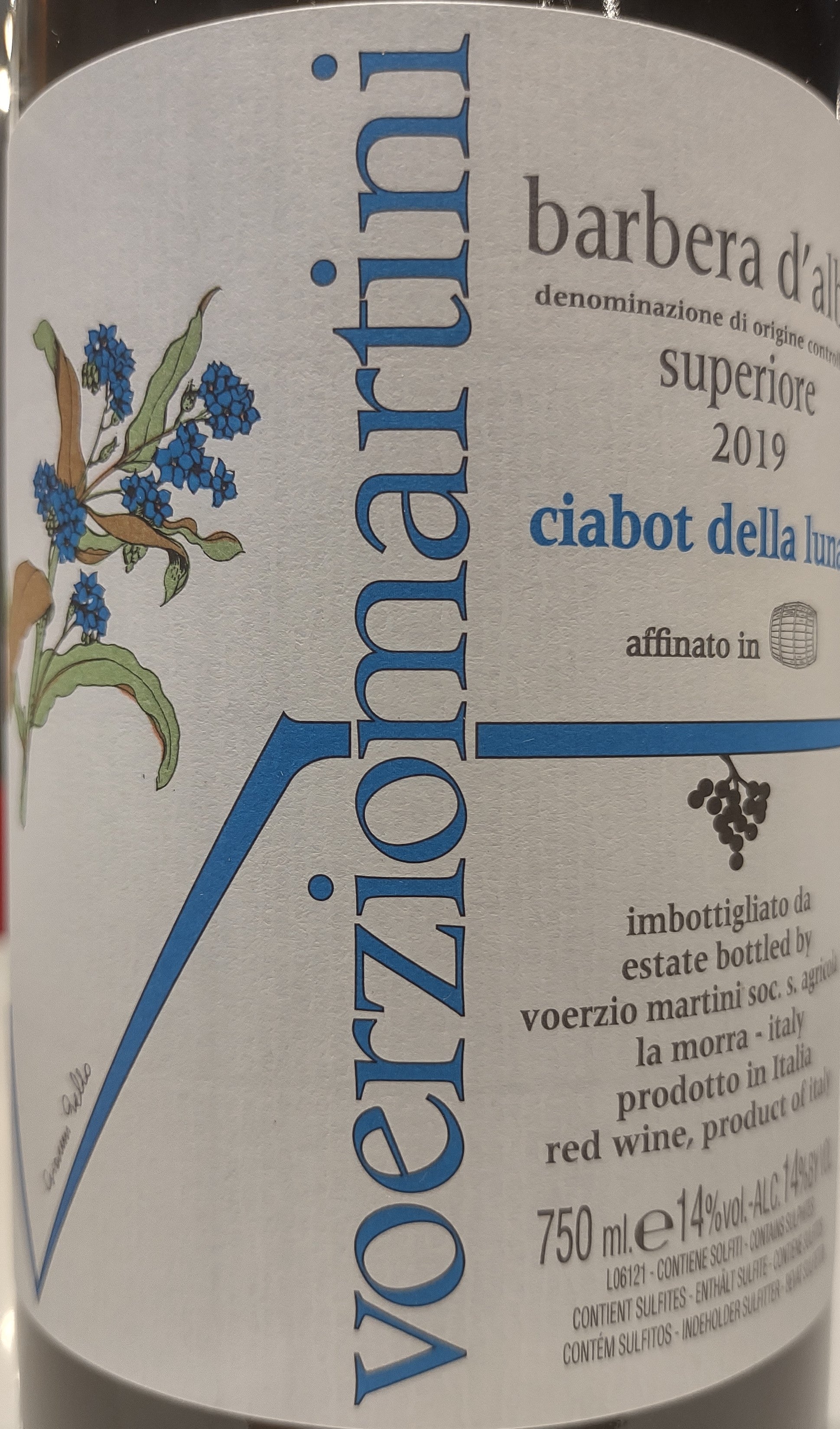 VoerzioMartini 'Ciabot della luna' Premium 2019 Barbera d'Alba Wine