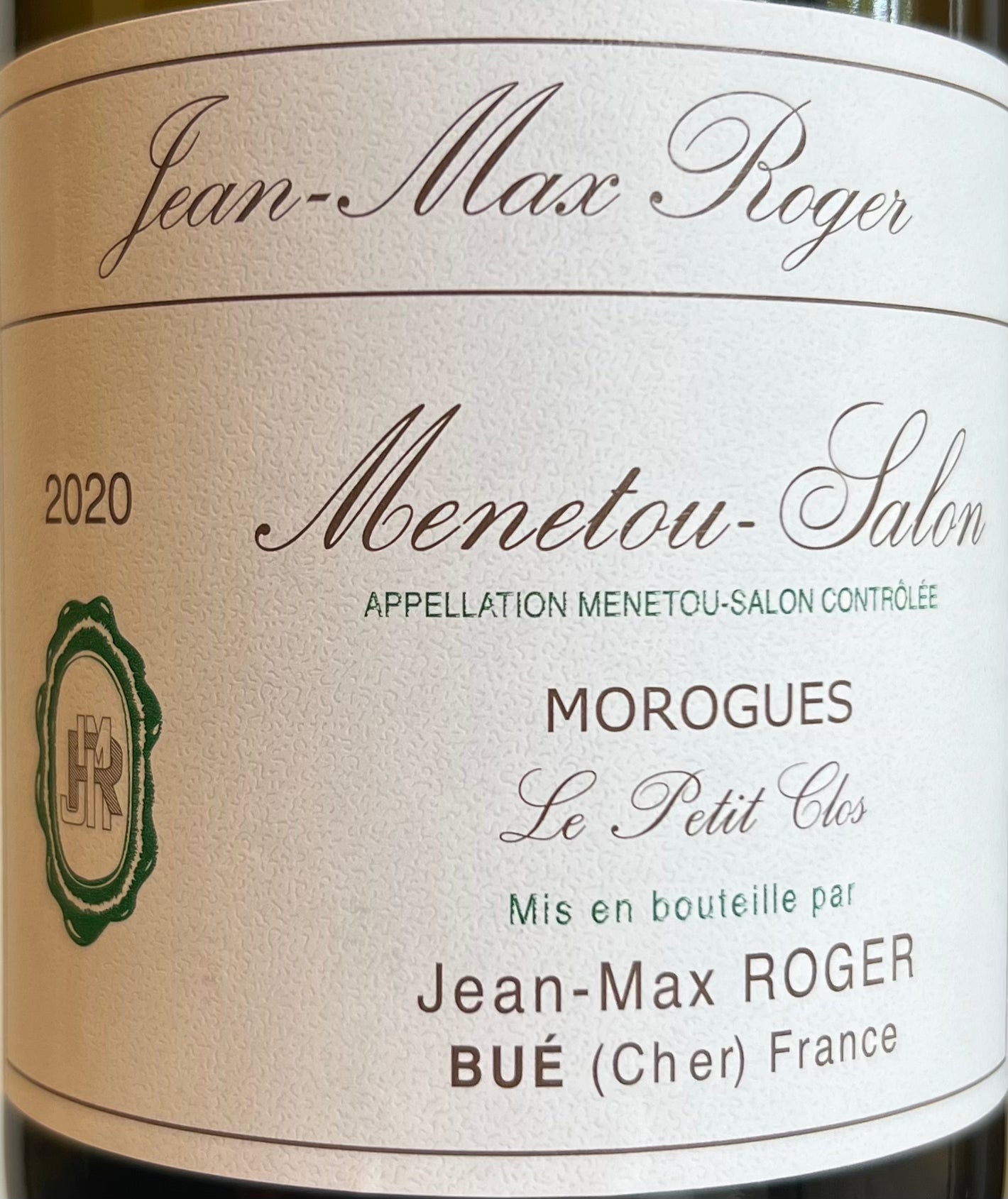 Jean - Max Roger's 'Morogues Le Petit Clos' Menetou - Salon 2020 Sauvignon Blanc