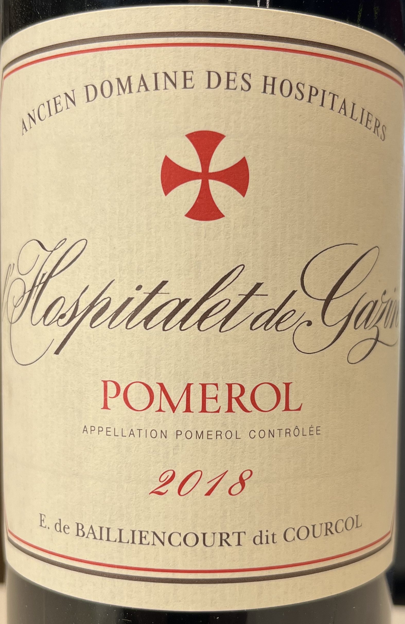 L'Hospitalet de Gazin Pomerol Red Wine from France, 2018 Vintage