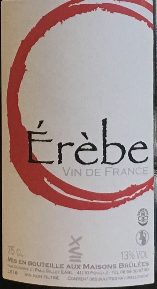 Les Maisons Brulees Erebe Cabernet Franc Red Wine from Loire Valley