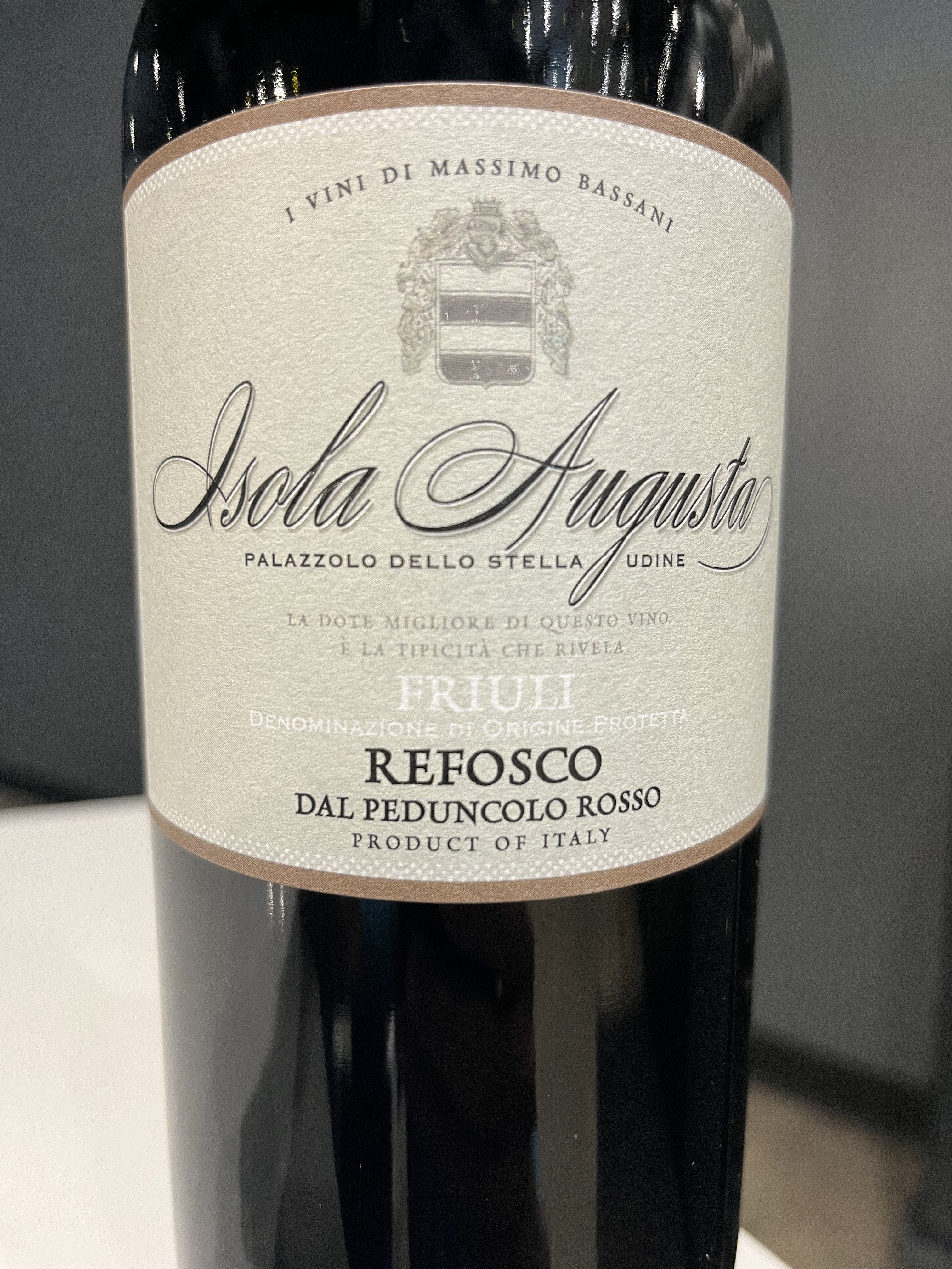 Isola Augusta Italian Refosco Red Wine - 2021 Vintage