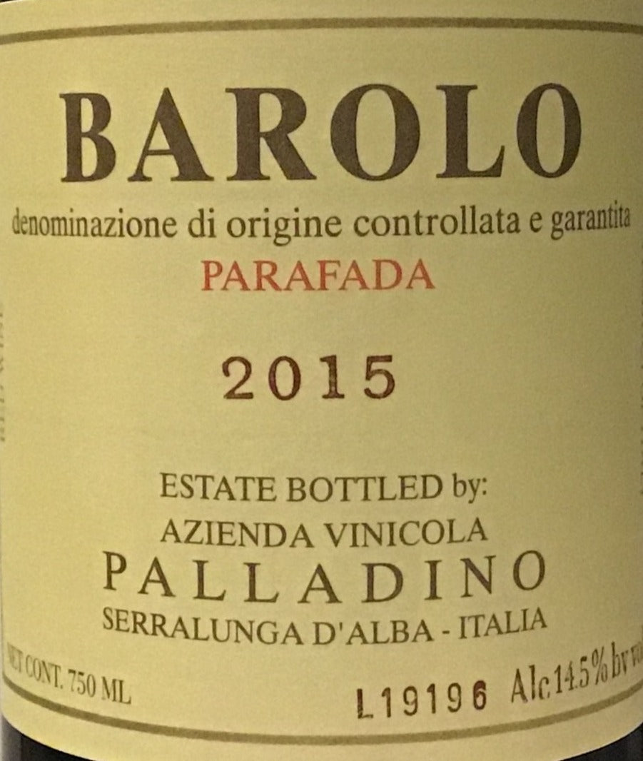 Palladino Barolo Parafada - Single Cru Red Wine from 2015