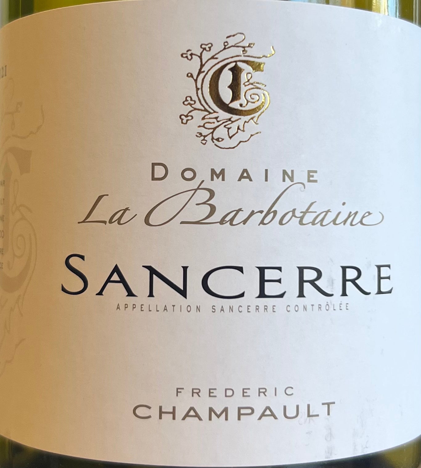 Domaine La Barbotaine Sancerre White Wine - 2021 Vintage