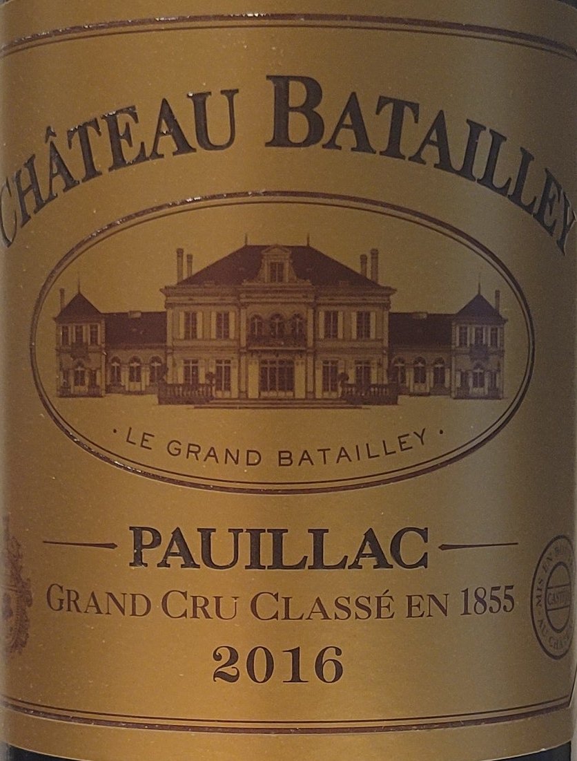 2016 Chateau Batailley - Fine Pauillac Grand Cru Classé Wine