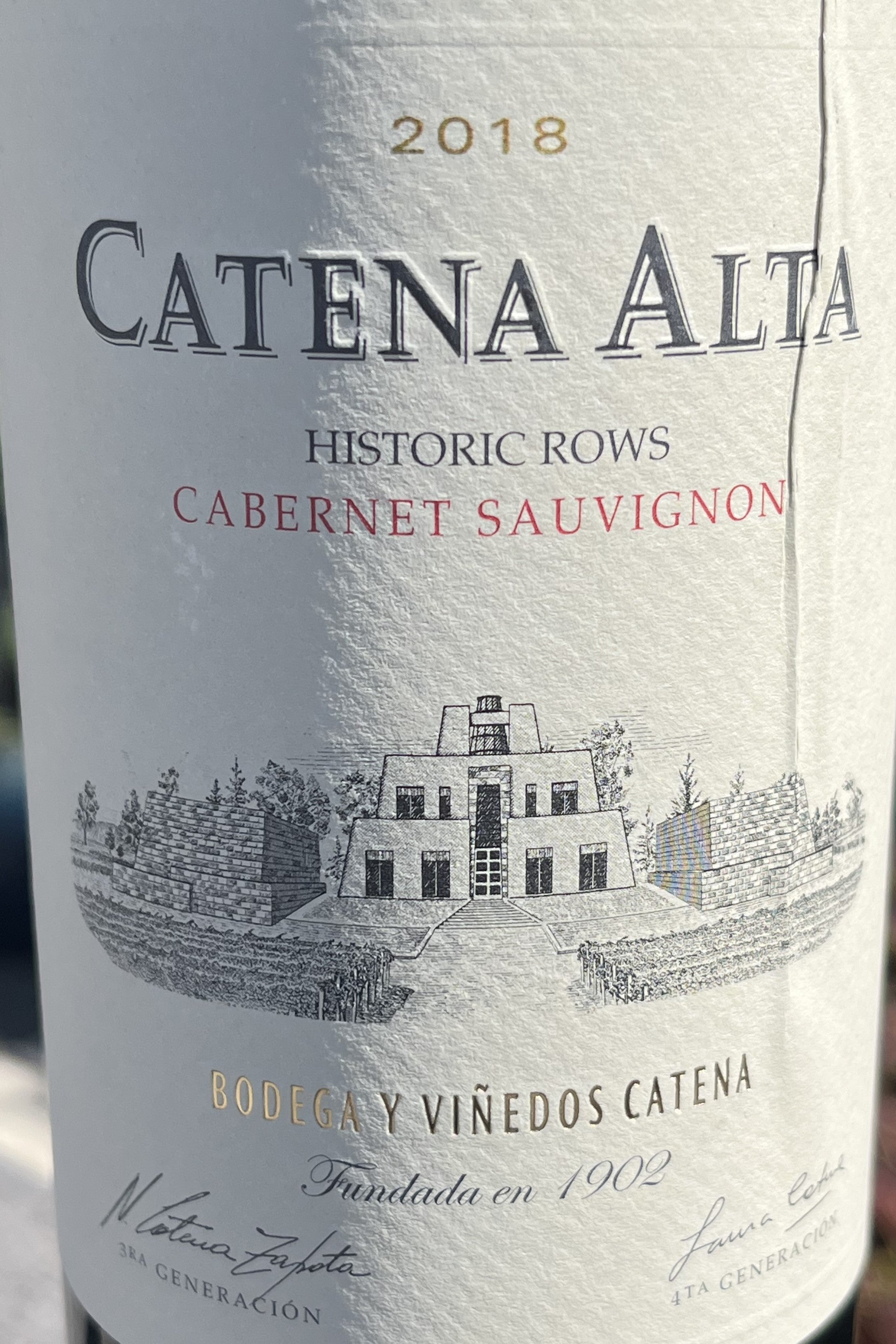 Catena Alta Premium 'Historic Rows' Cabernet Sauvignon Red Wine