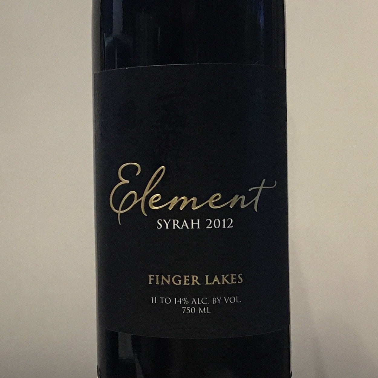 2012 Element Syrah - Inspired by Hermitage from Finger Lakes, New York