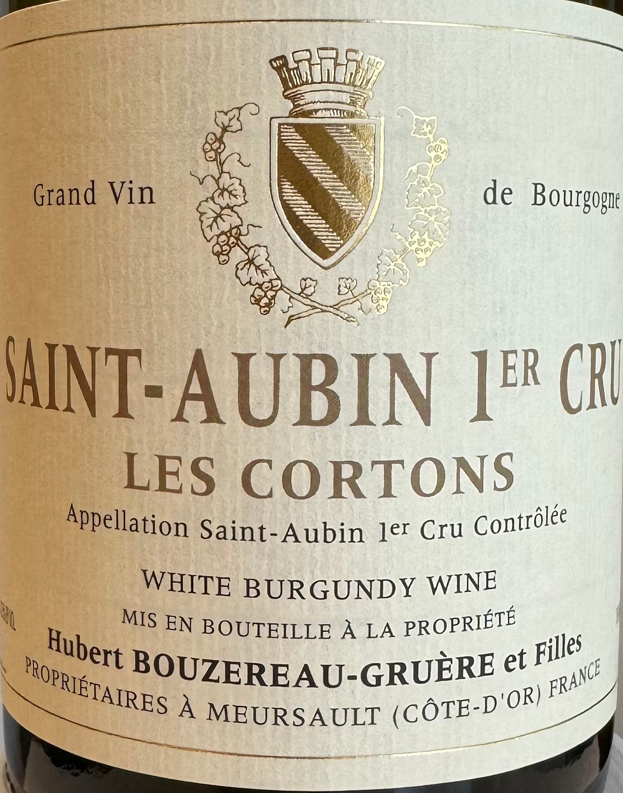 2022 Bouzereau - Gruere Saint - Aubin Premier Cru 'Les Cortons' Chardonnay Wine