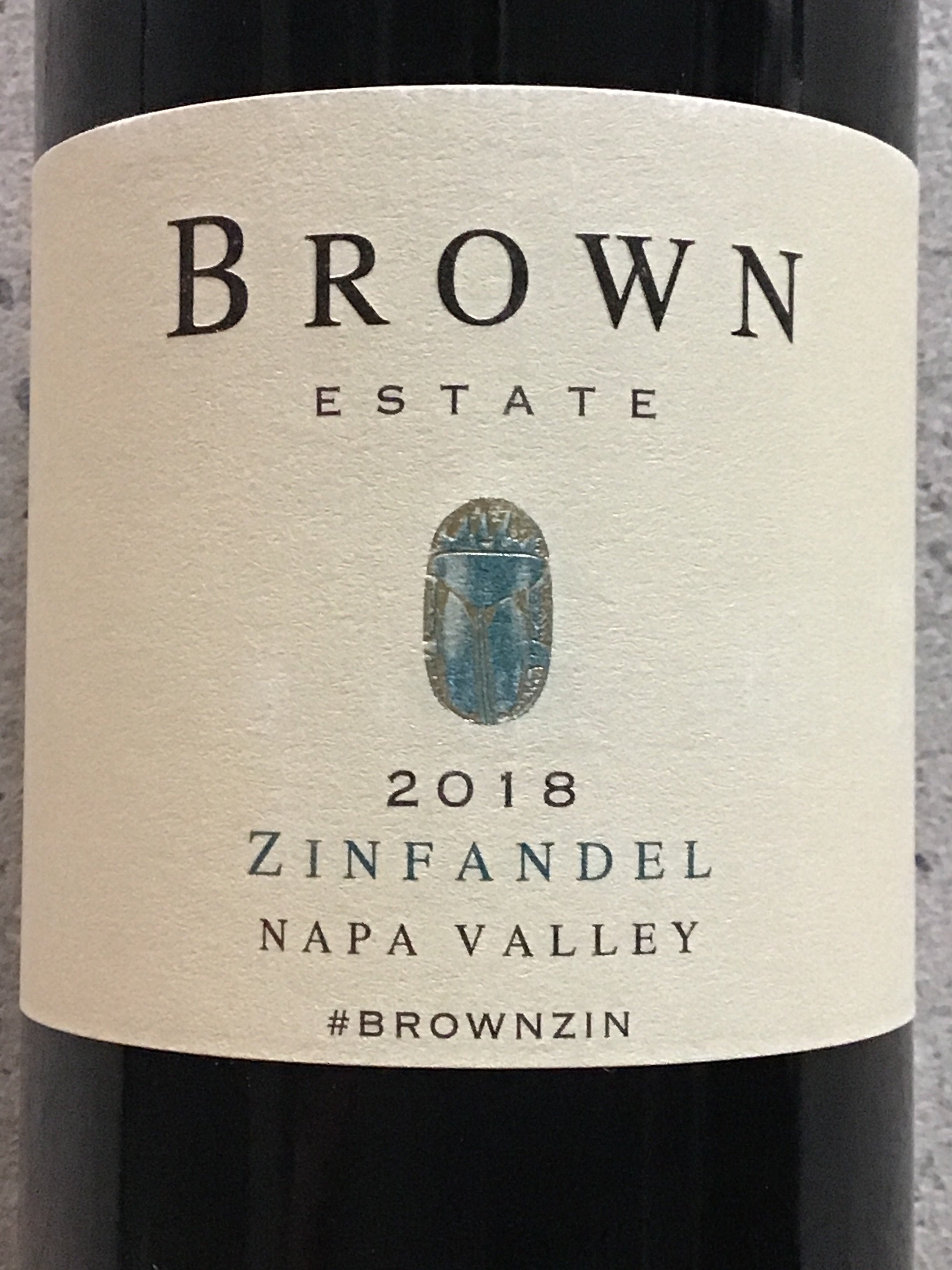 2019 Brown Estate Zinfandel from the Renowned Napa Valley