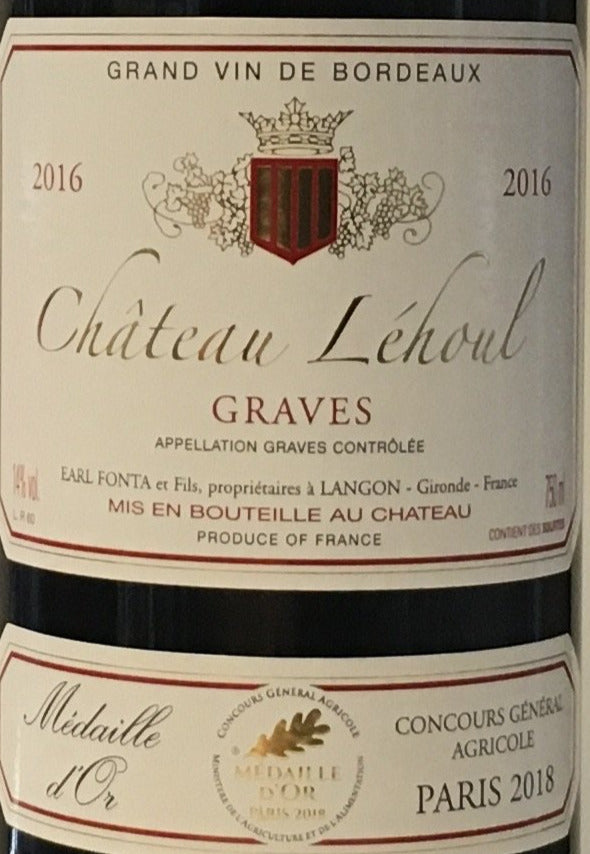 Chateau Lehoul - Premium Graves Red Wine from 2016