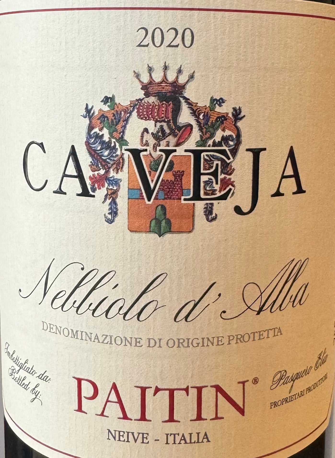 2021 Premium Nebbiolo d'Alba - Paitin 'Ca Veja'