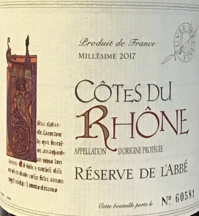 2017 Reserve de l'Abbe - Cotes du Rhone Fine Wine