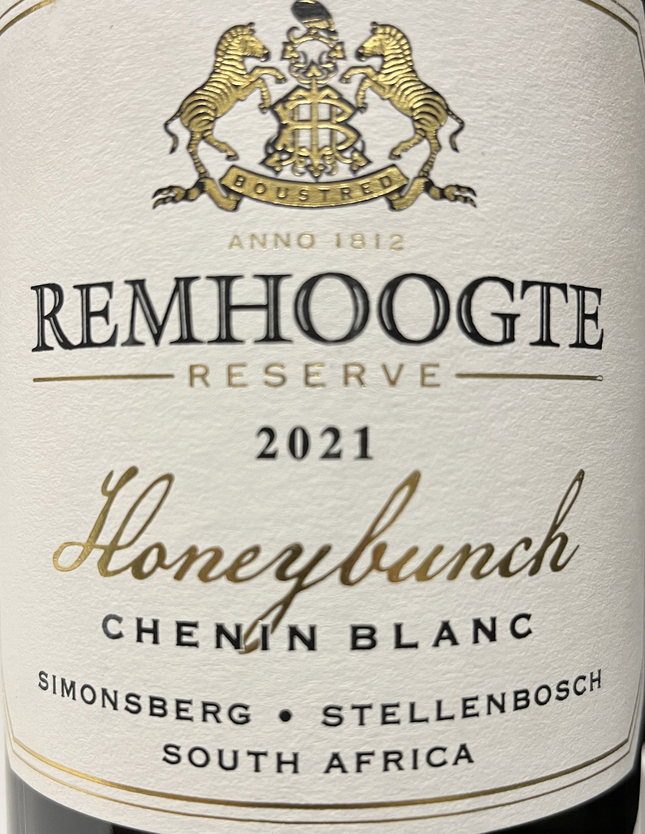 2023 Remhoogte 'Honeybunch' Chenin Blanc Wine with Unique Honeyed Flavor