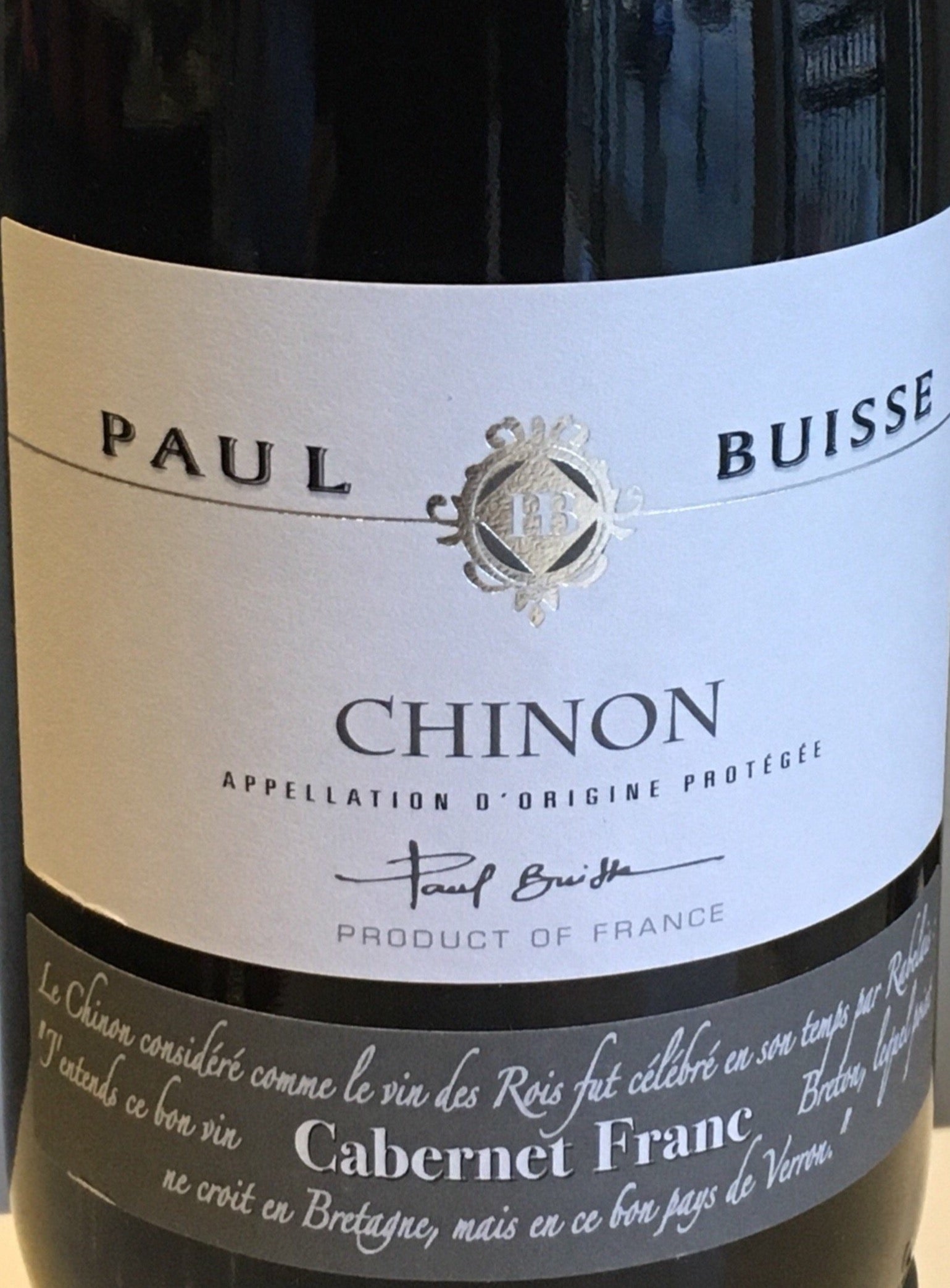 Domaine Paul Buisse Chinon Red Wine - Made from Cabernet Franc Grapes