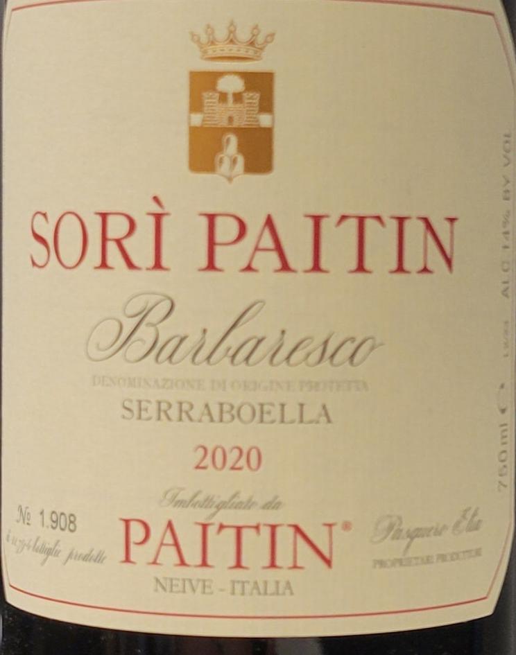 2020 Paitin 'Sori' Barbaresco - A Fine Nebbiolo Wine