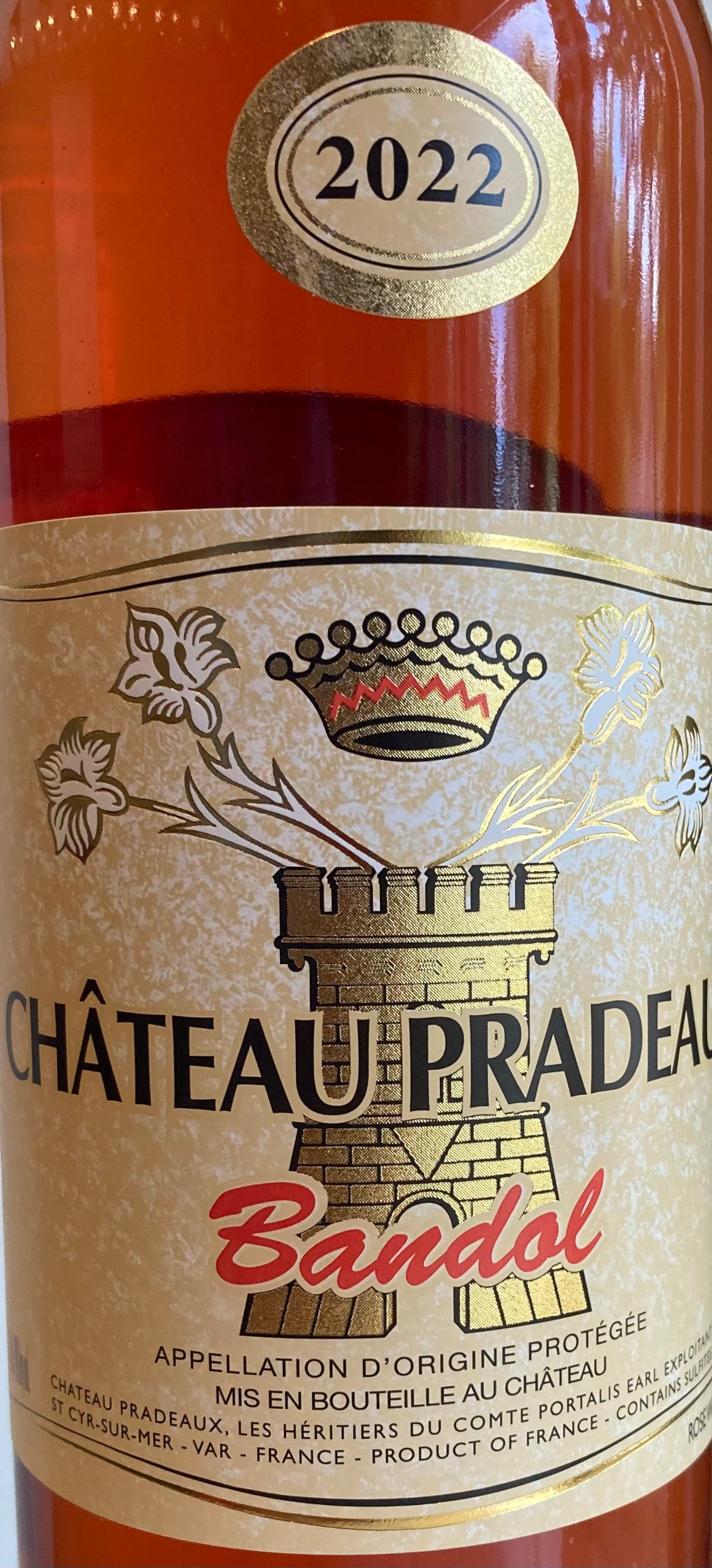 Chateau Pradeaux Bandol Premium Rosé Wine