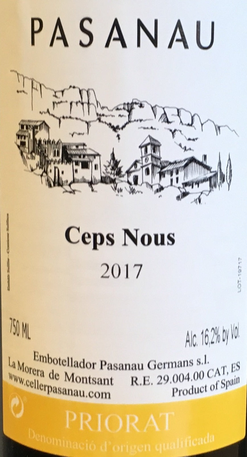 2017 Pasanau 'Ceps Nous' Priorat Premium Red Wine Blend