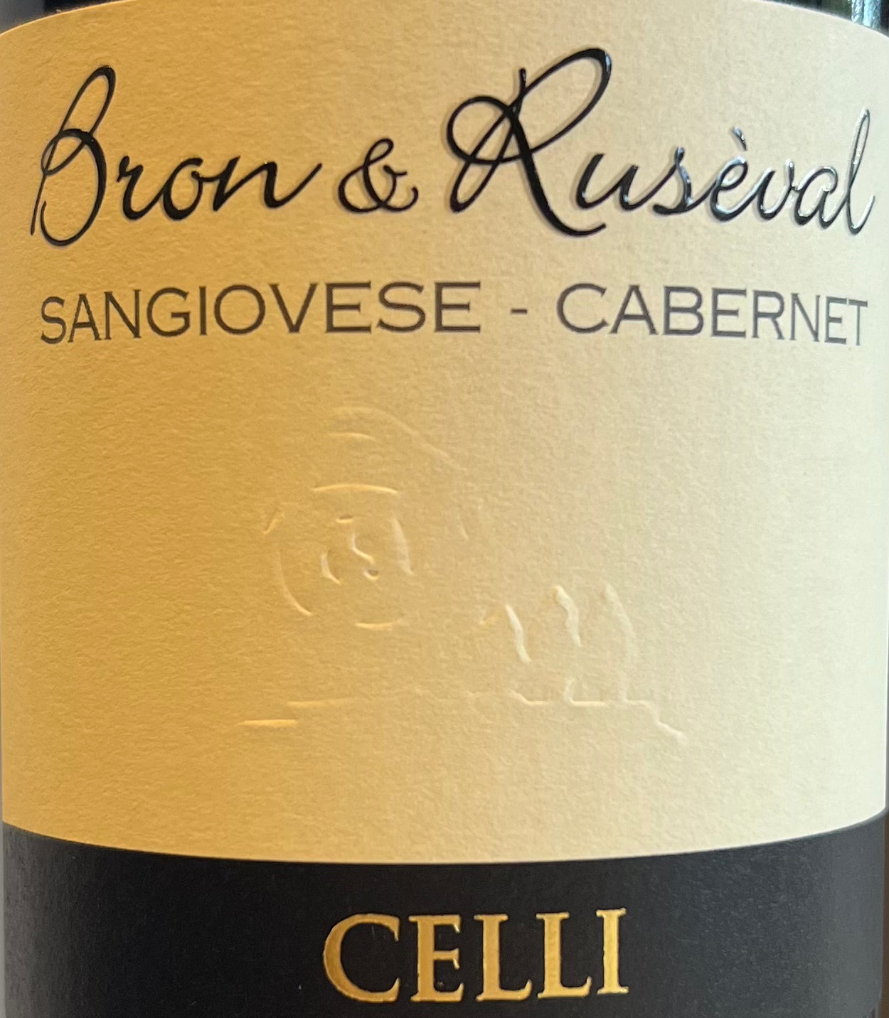 2018 Celli 'Bron & Ruseval' Sangiovese and Cabernet Sauvignon Blend from Forli, Italy