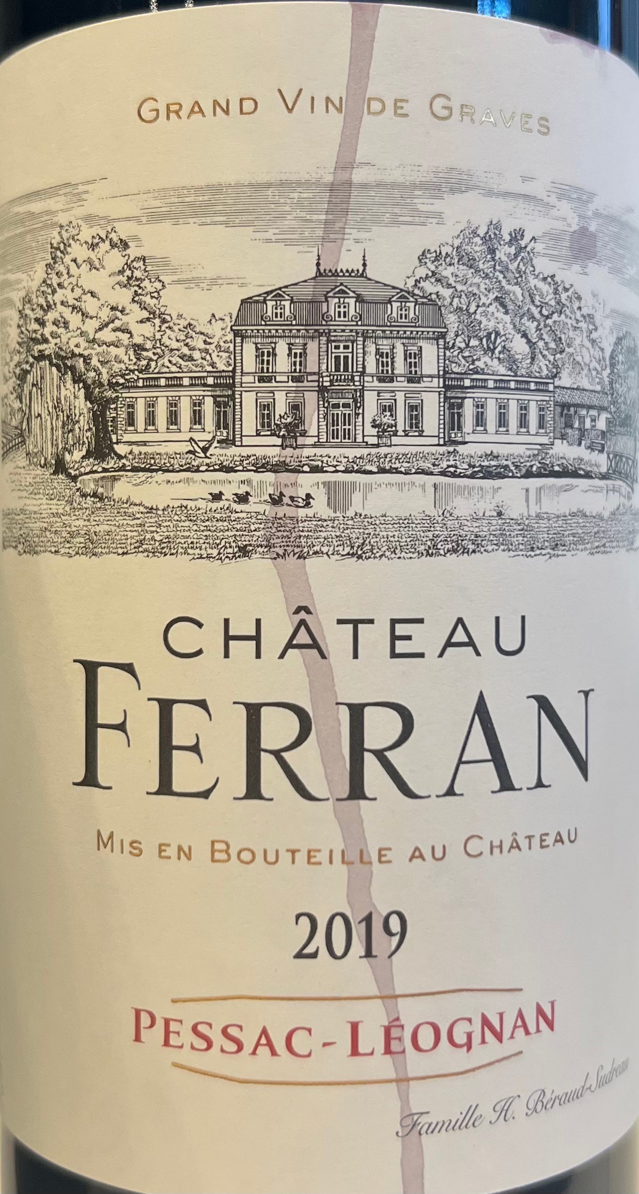 2019 Chateau Ferran Fine Wine from Pessac - Leognan, France