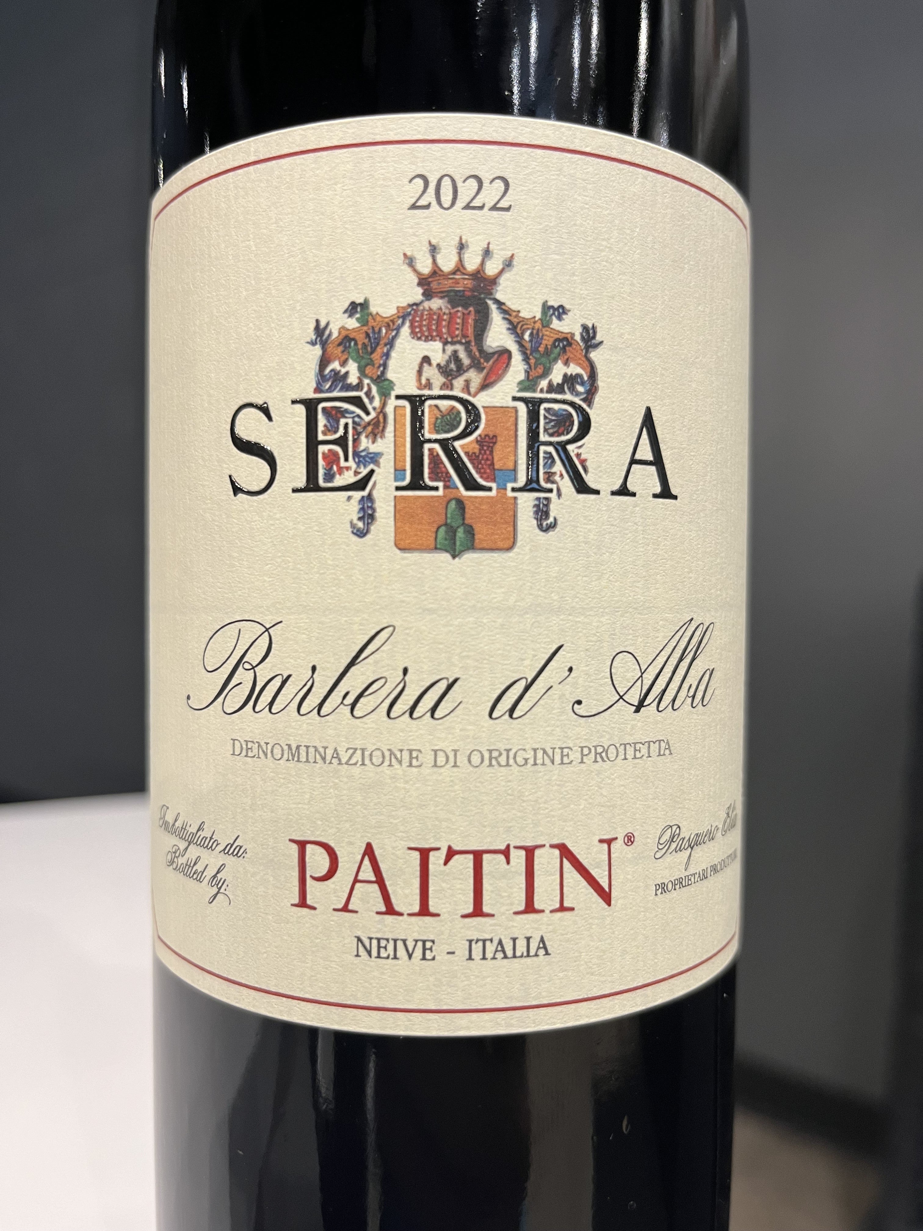Paitin's 'Serra' - Premium Barbera d'Alba Red Wine from Piedmont, Italy