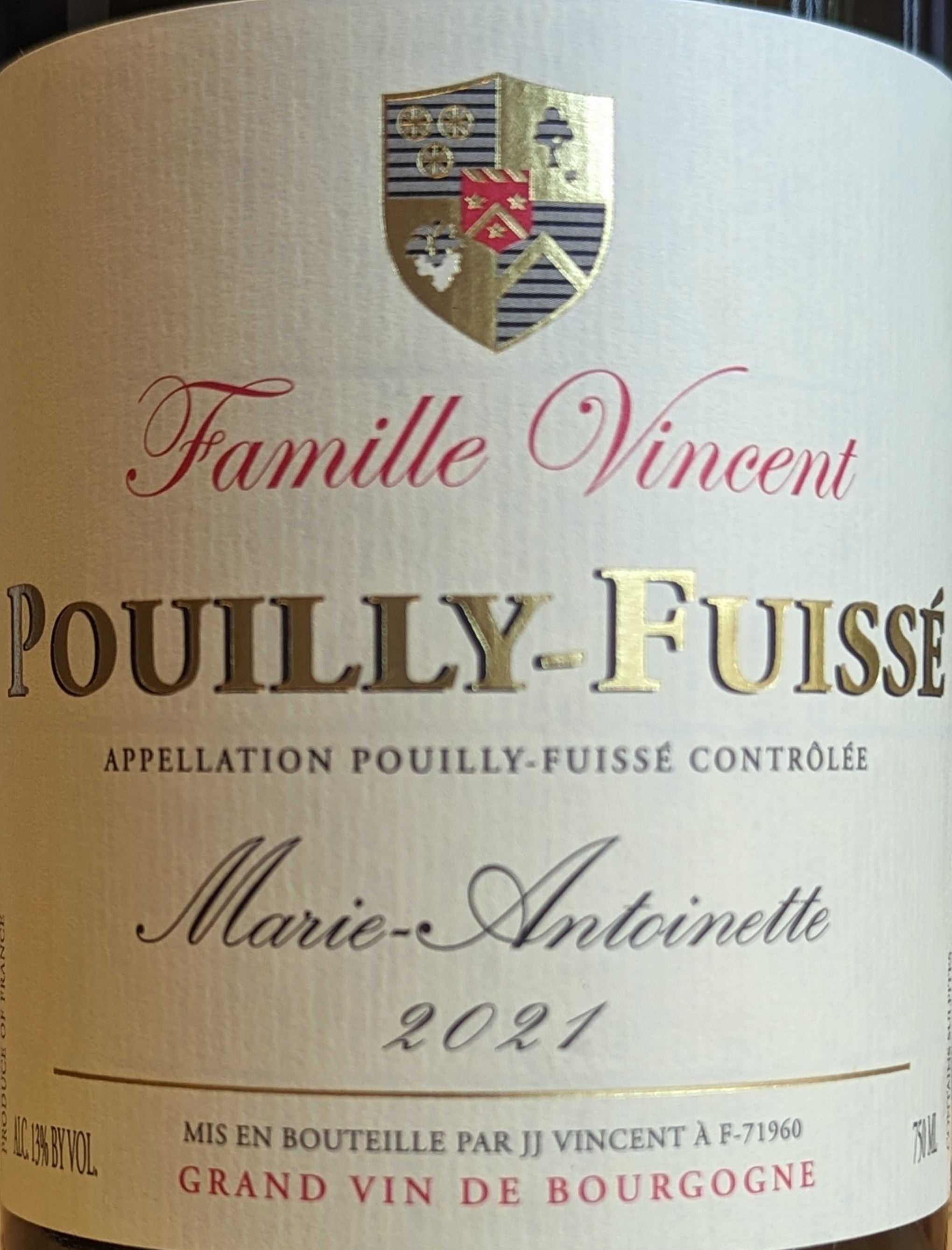 Famille Vincent 'Marie - Antoinette' Pouilly - Fuisse 2021 Chardonnay Wine