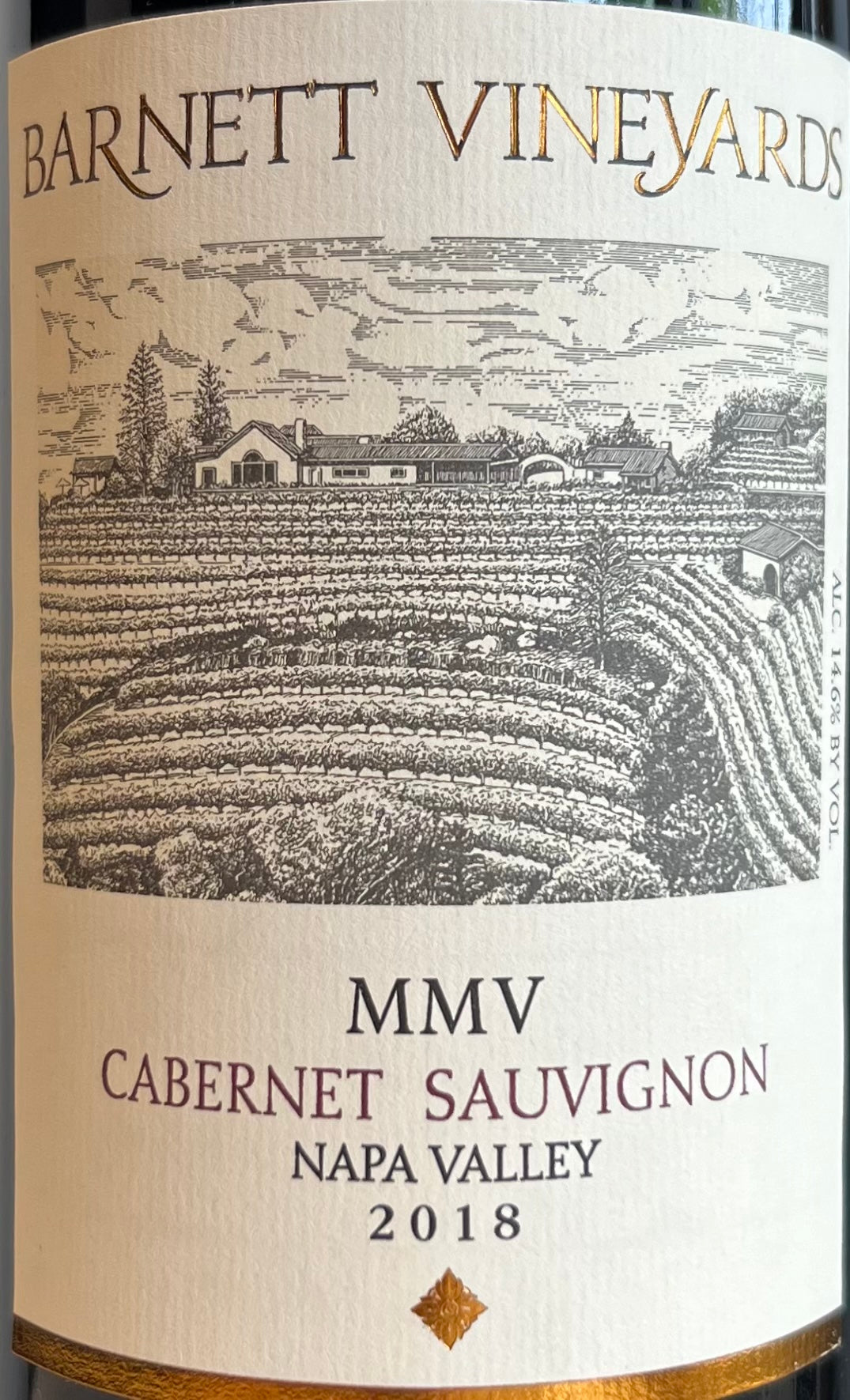 Barnett MMV Premium Cabernet Sauvignon Wine from Napa Valley
