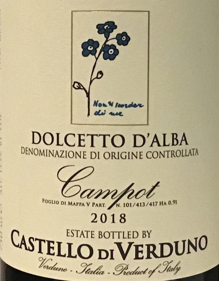 Castello di Verduno 'Campot' Dolcetto d'Alba Red Wine - 2018 Vintage