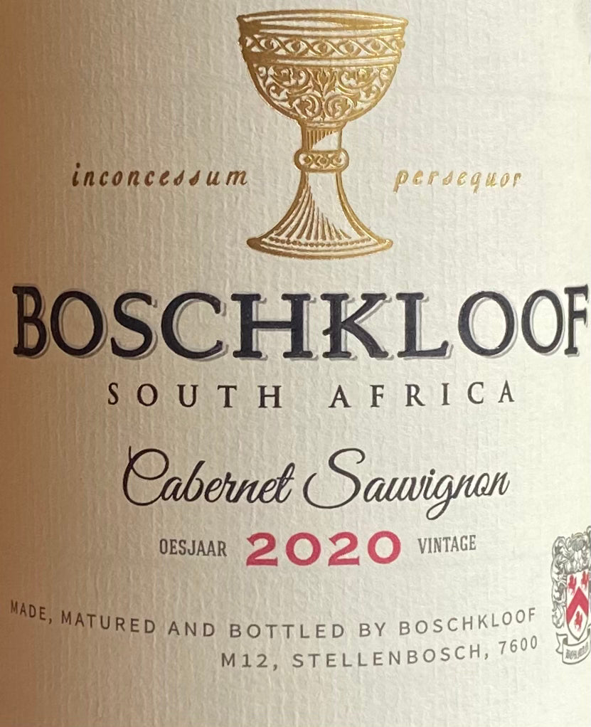 2020 Boschkloof Premium Cabernet Sauvignon from Stellenbosch, South Africa