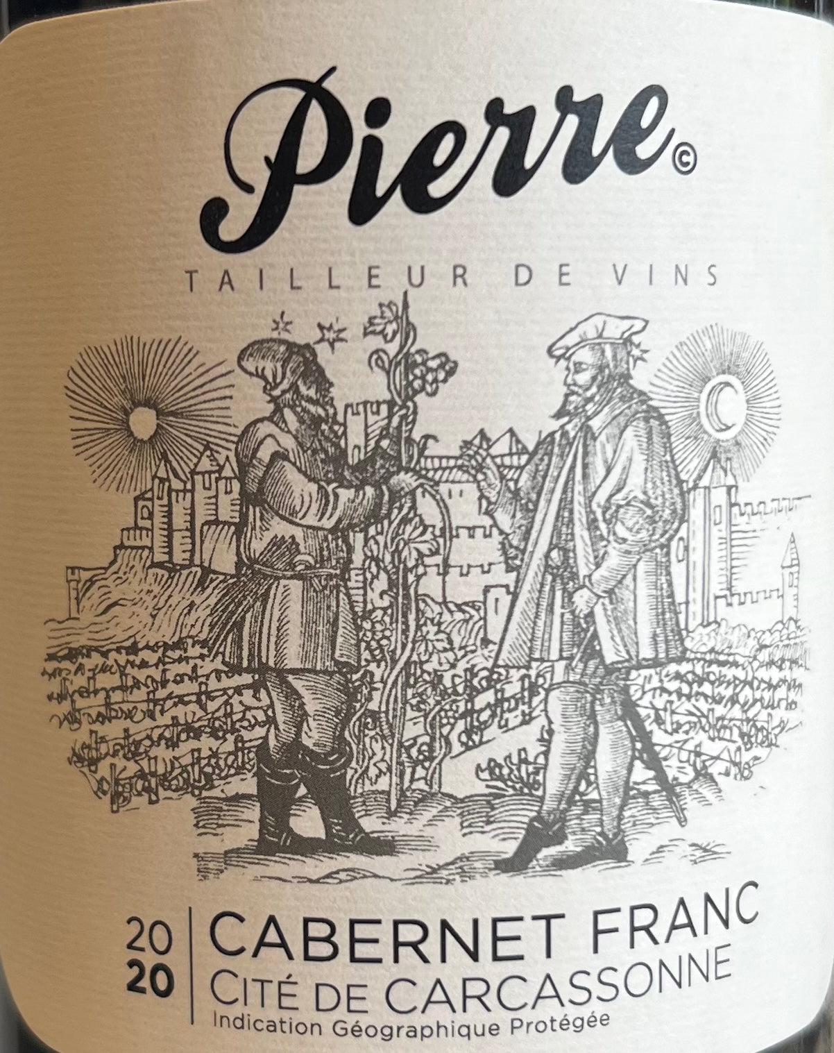 2020 Pierre Premium Cabernet Franc Wine from IGP Cité de Carcassonne, France