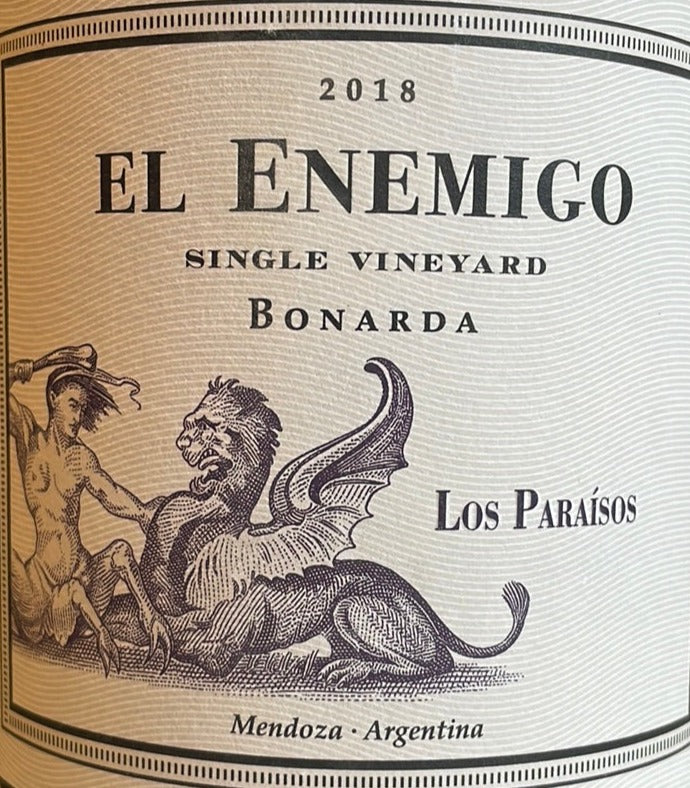 El Enemigo's 'Los Paraisos' 2018 Bonarda Wine from Mendoza, Argentina