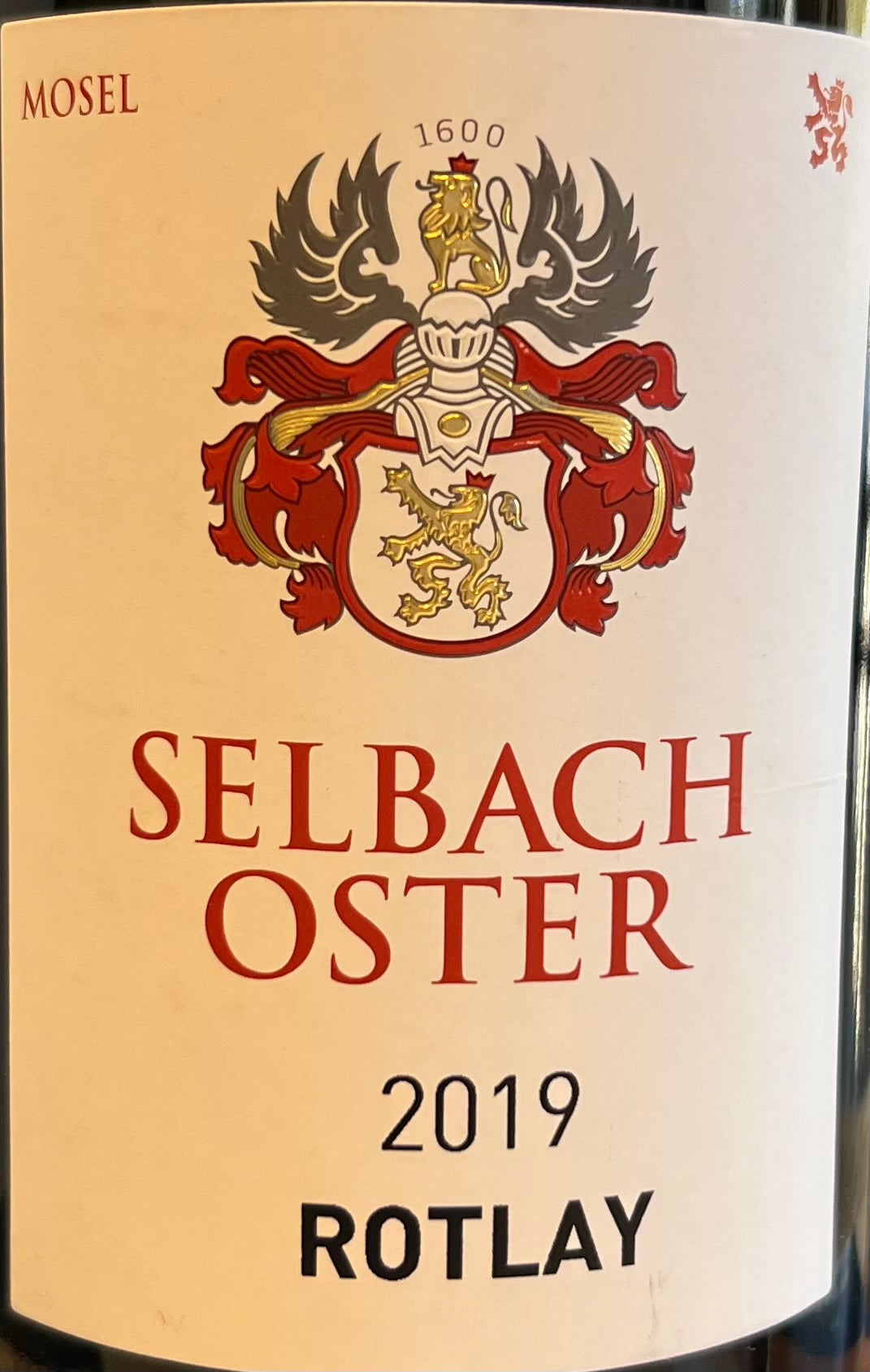 Selbach Oster Rotlay Riesling Zeltliner Sonnenuhr 2019