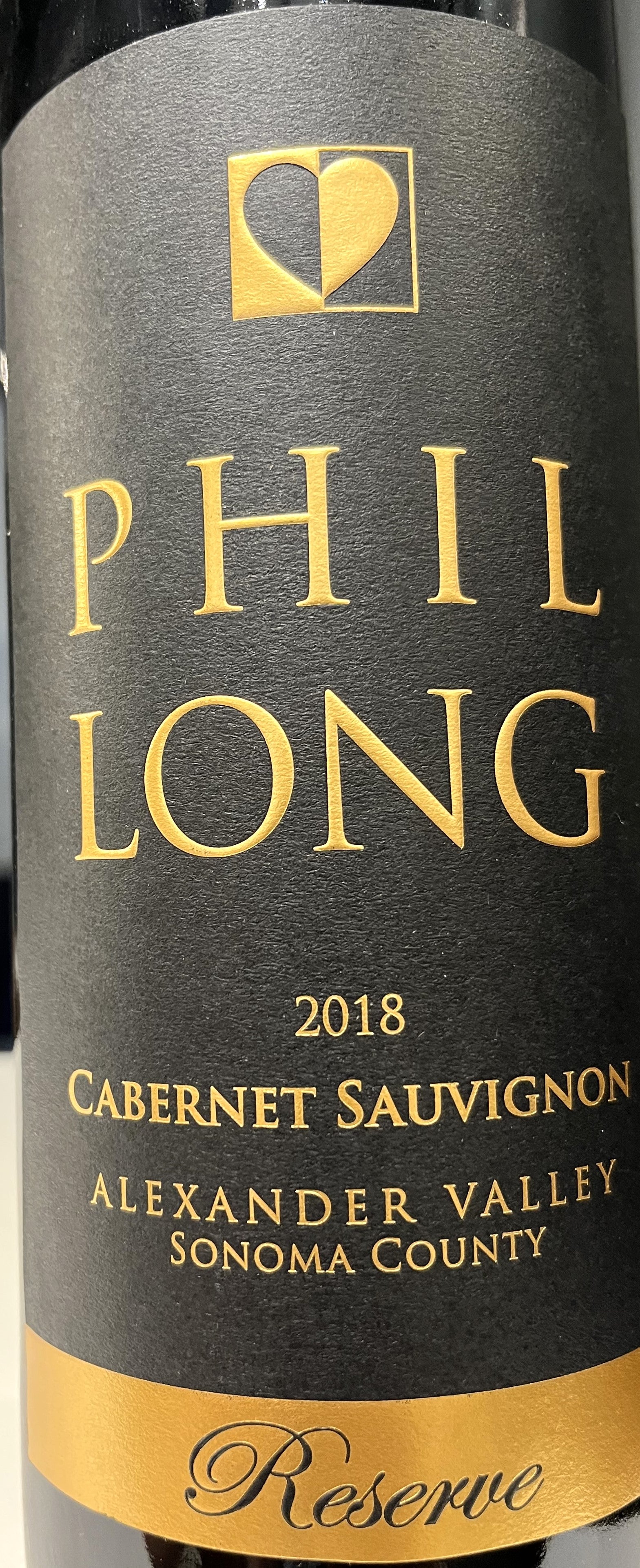 Phil Long 'Reserve' - Premium Cabernet Sauvignon from Alexander Valley, 2018