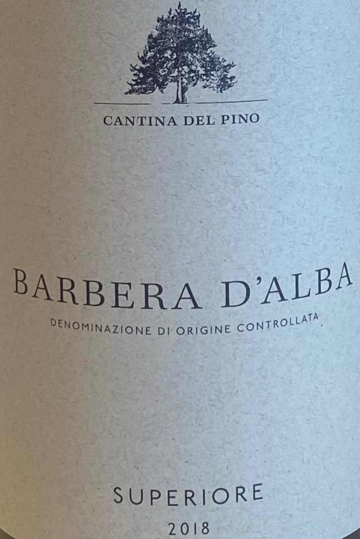 2018 Cantina del Pino Premium Barbera d'Alba Wine from Italy