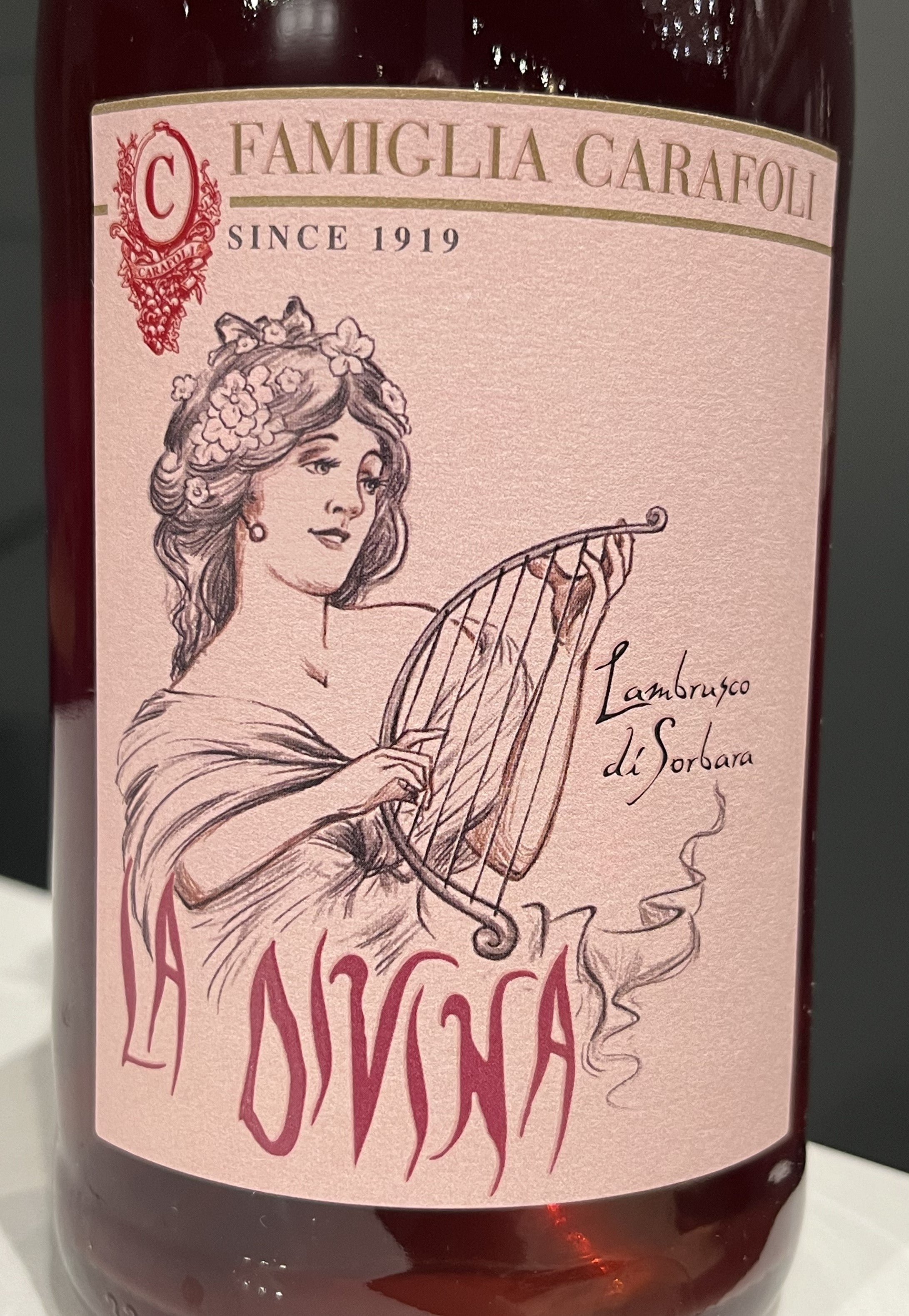 Carafoli Family's 'La Divina' Premium Lambrusco di Sorbara Wine