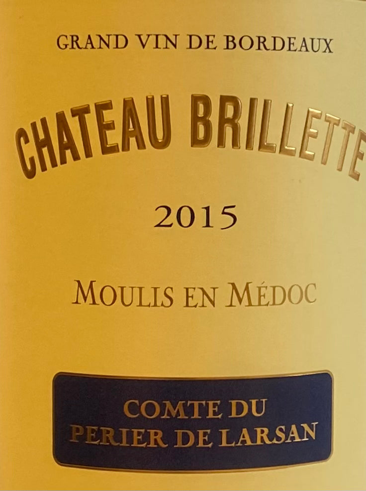 Chateau Brillette Bordeaux Red Wine - 'Moulis en Medoc' Blend from France